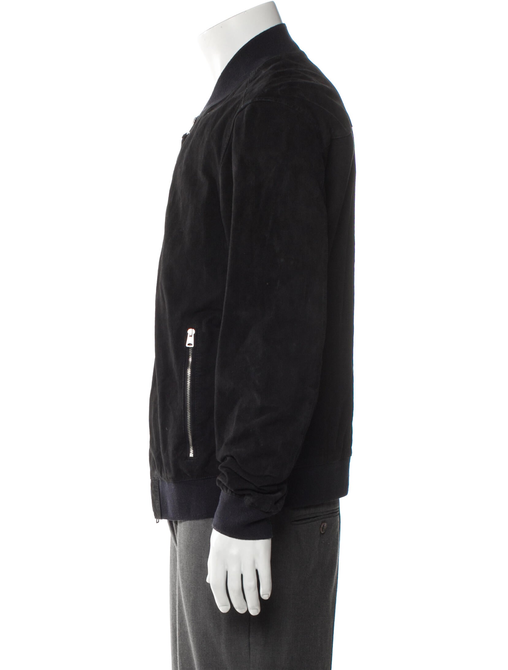 AllSaints Goat Leather Bomber Jacket