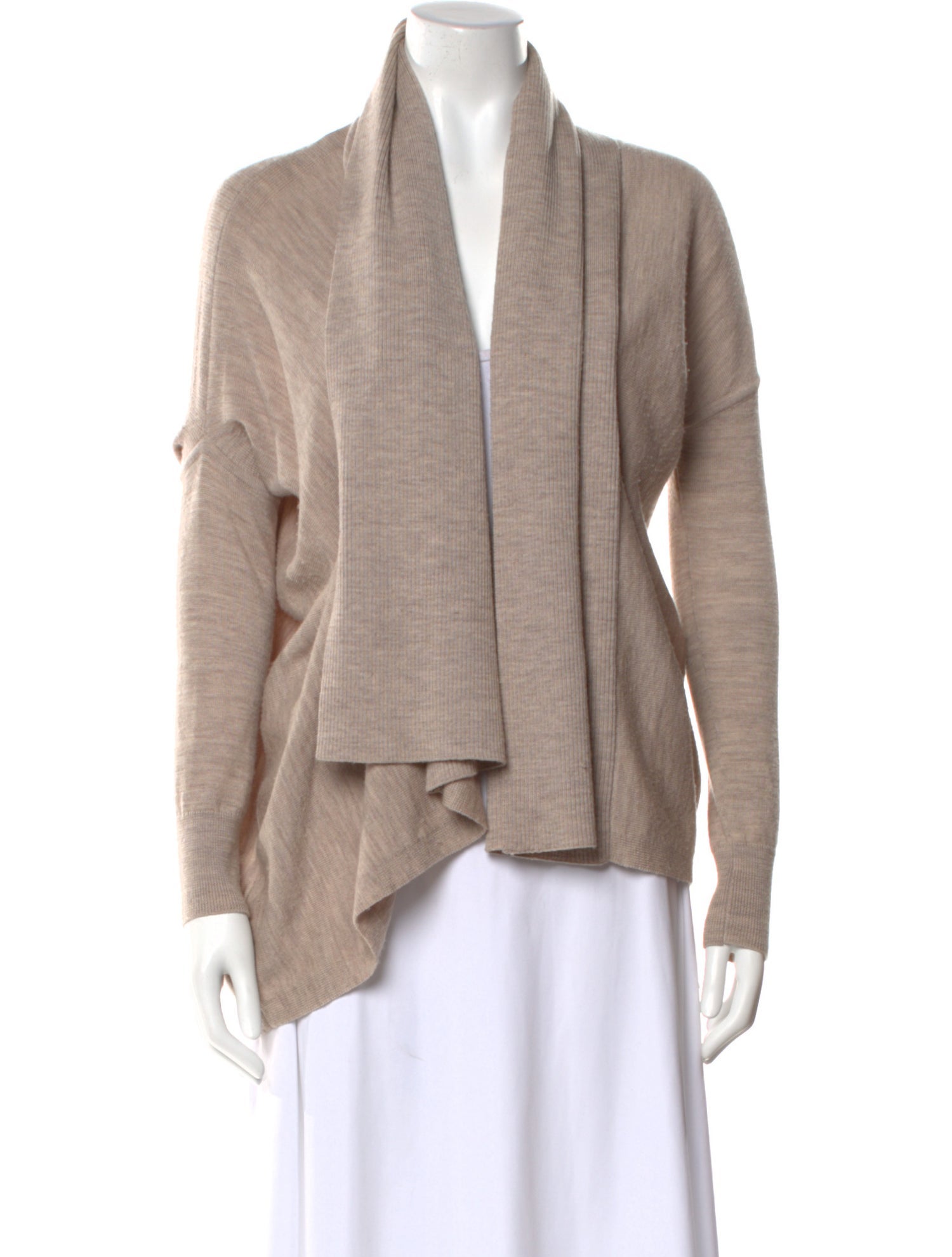 AllSaints Merino Wool Open Front Sweater