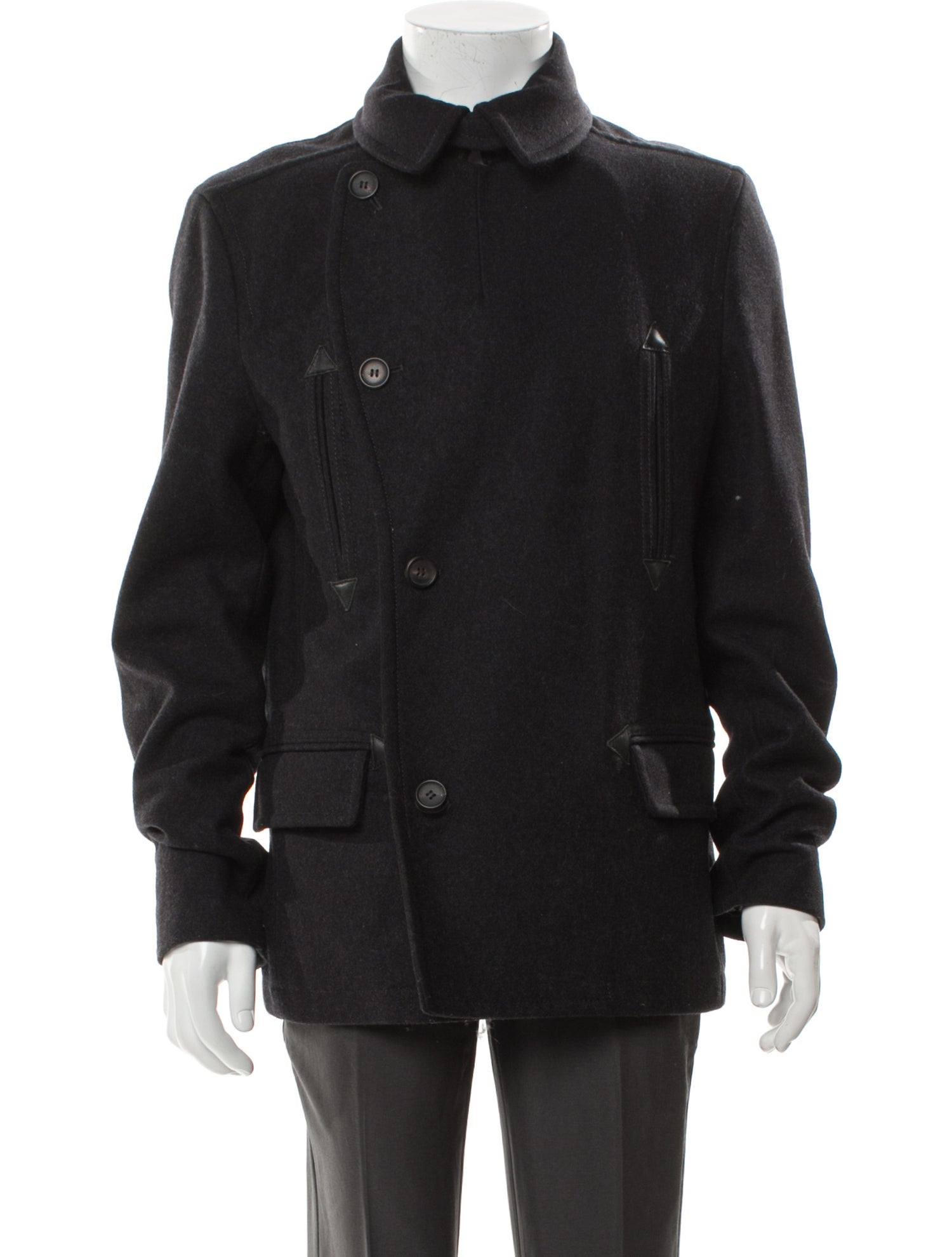 AllSaints Wool Peacoat
