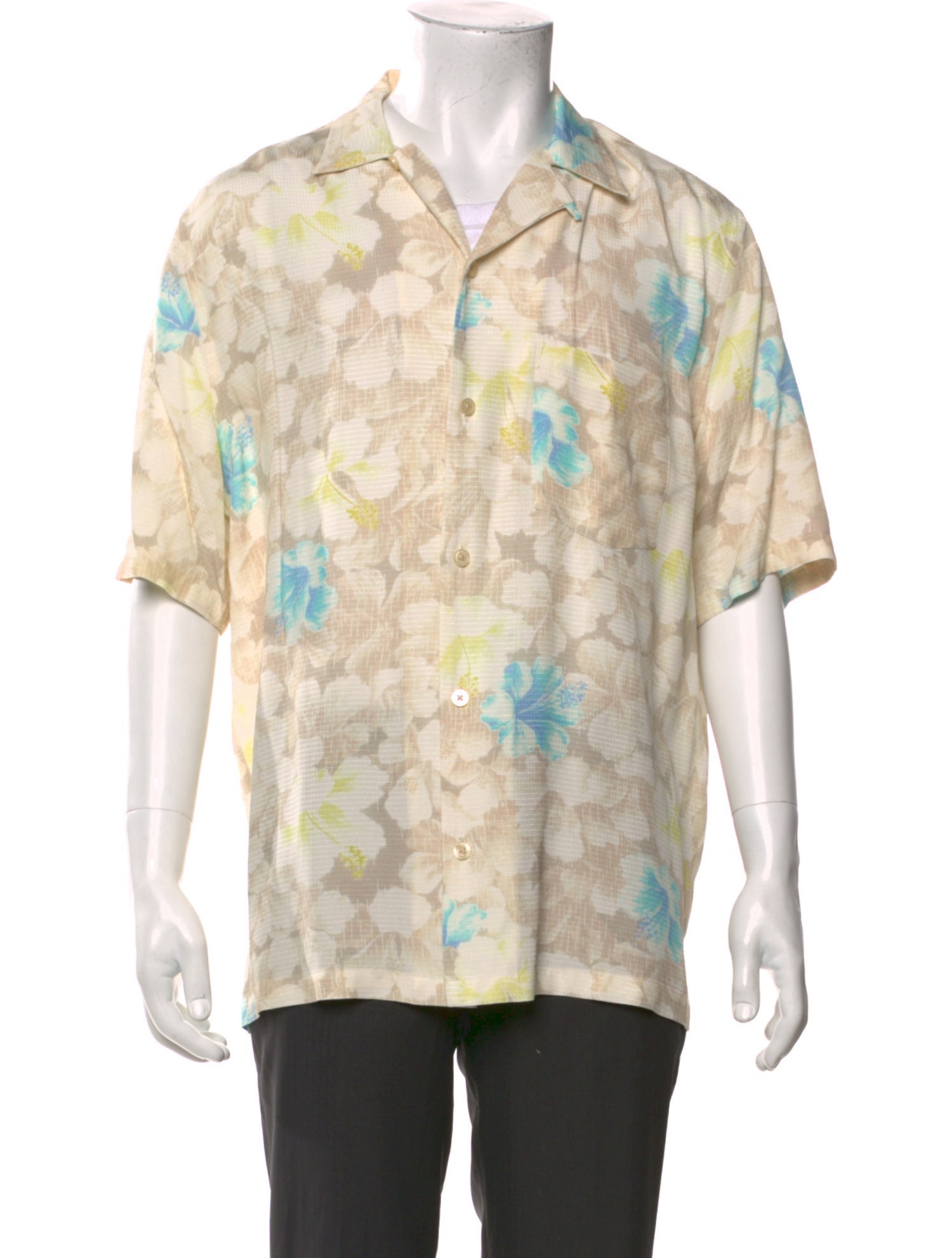AllSaints Floral Print Short Sleeve Shirt