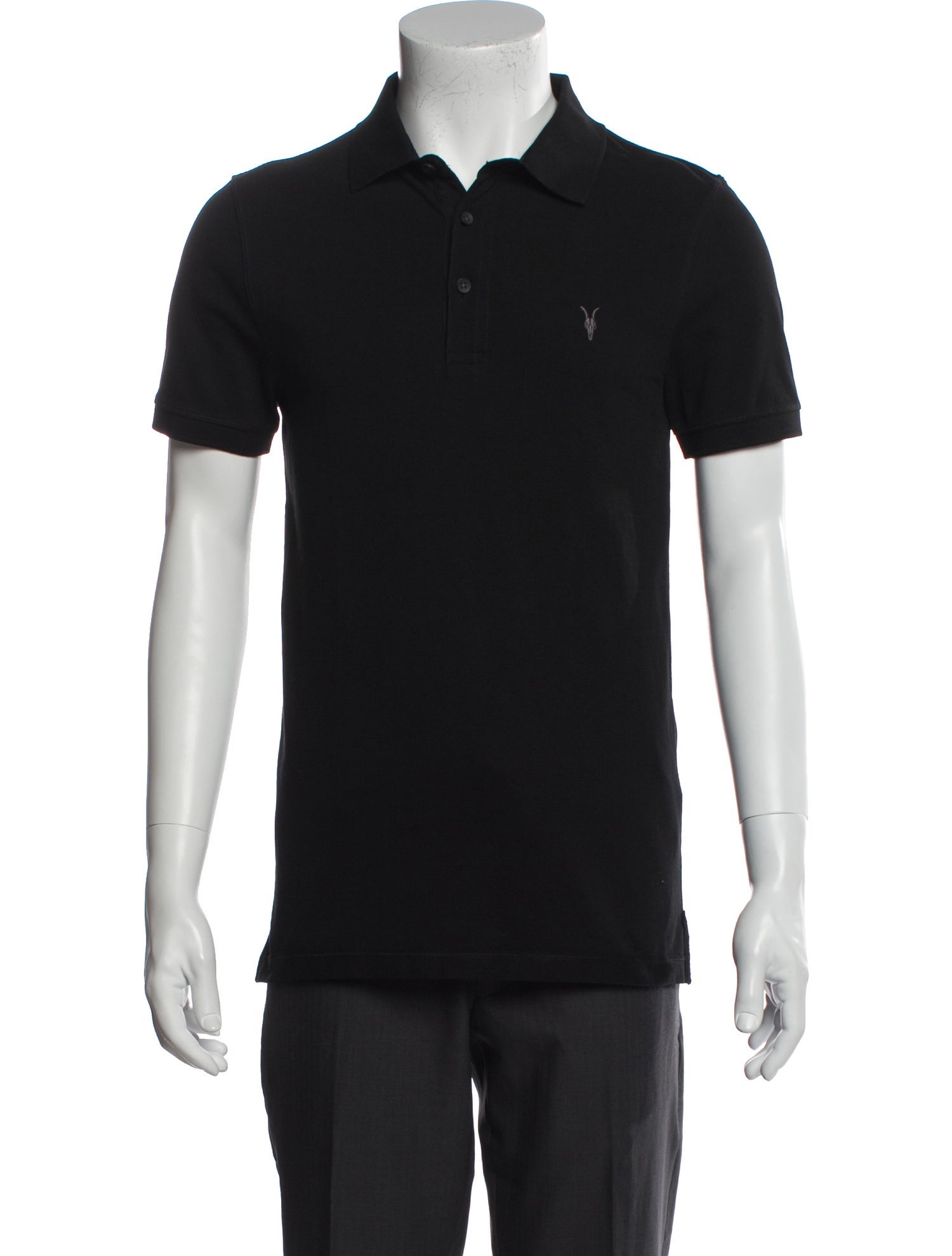 AllSaints Crew Neck Short Sleeve Polo Shirt