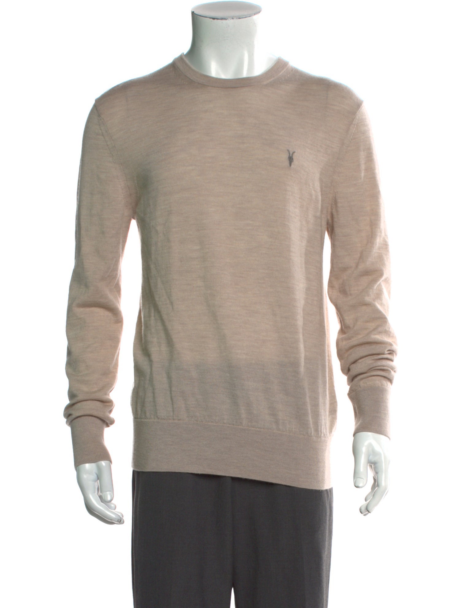 AllSaints Merino Wool Crew Neck Pullover