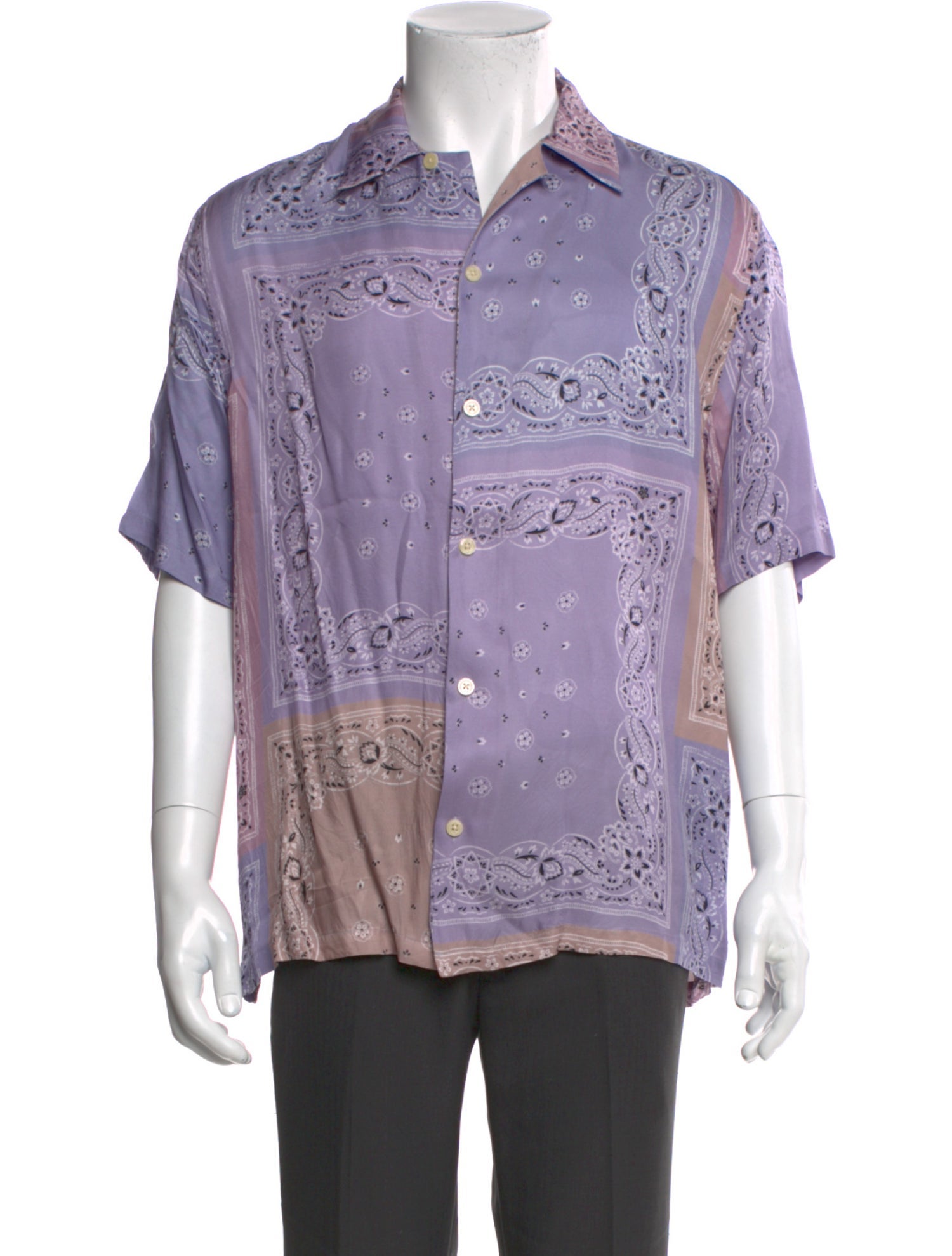 AllSaints Graphic Print Short Sleeve Shirt