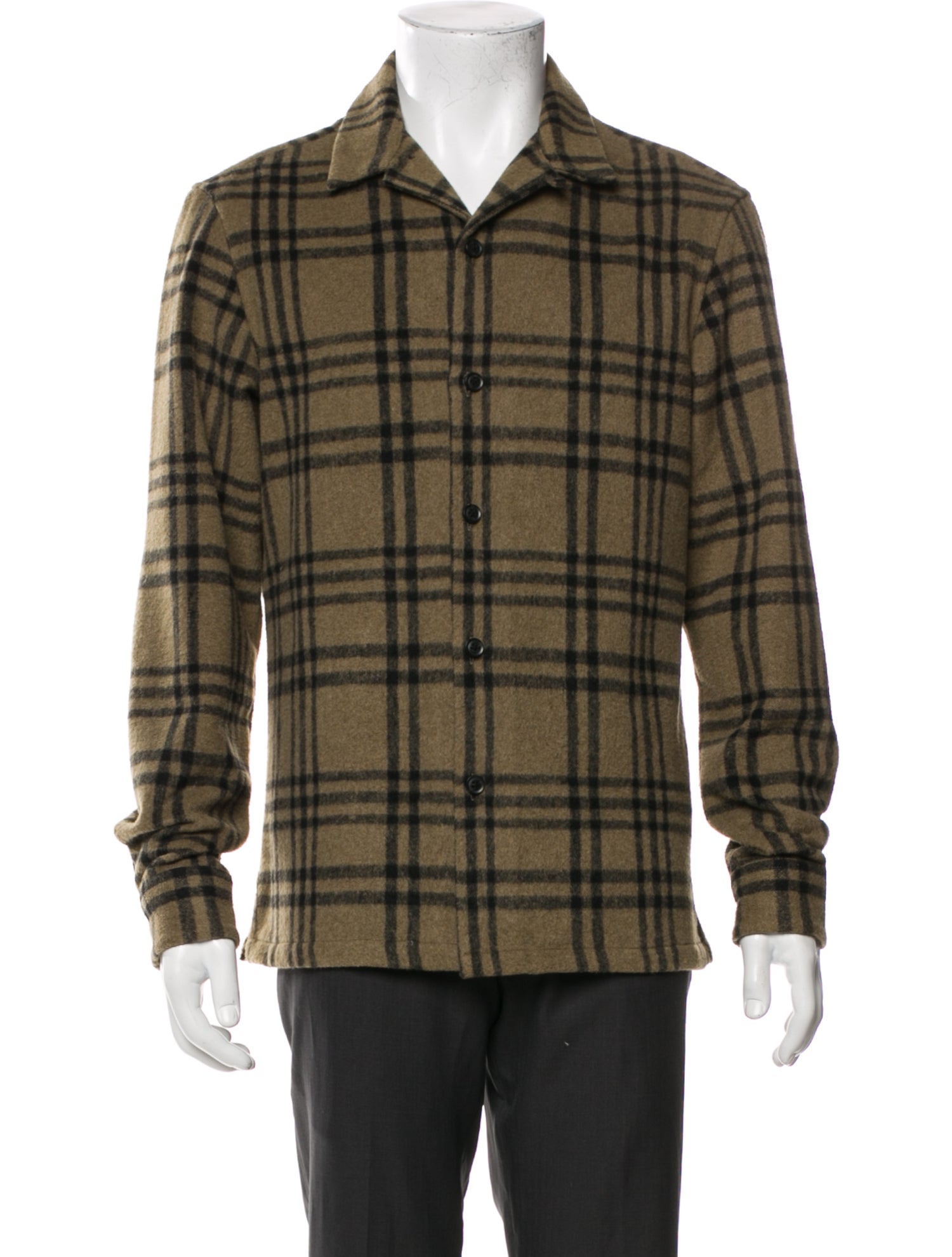 AllSaints Plaid Print Peacoat
