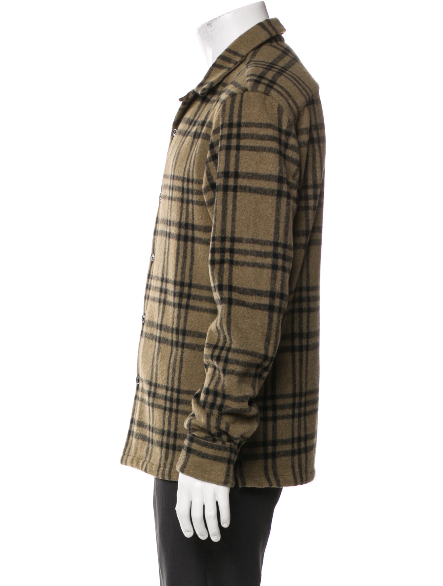 AllSaints Plaid Print Peacoat