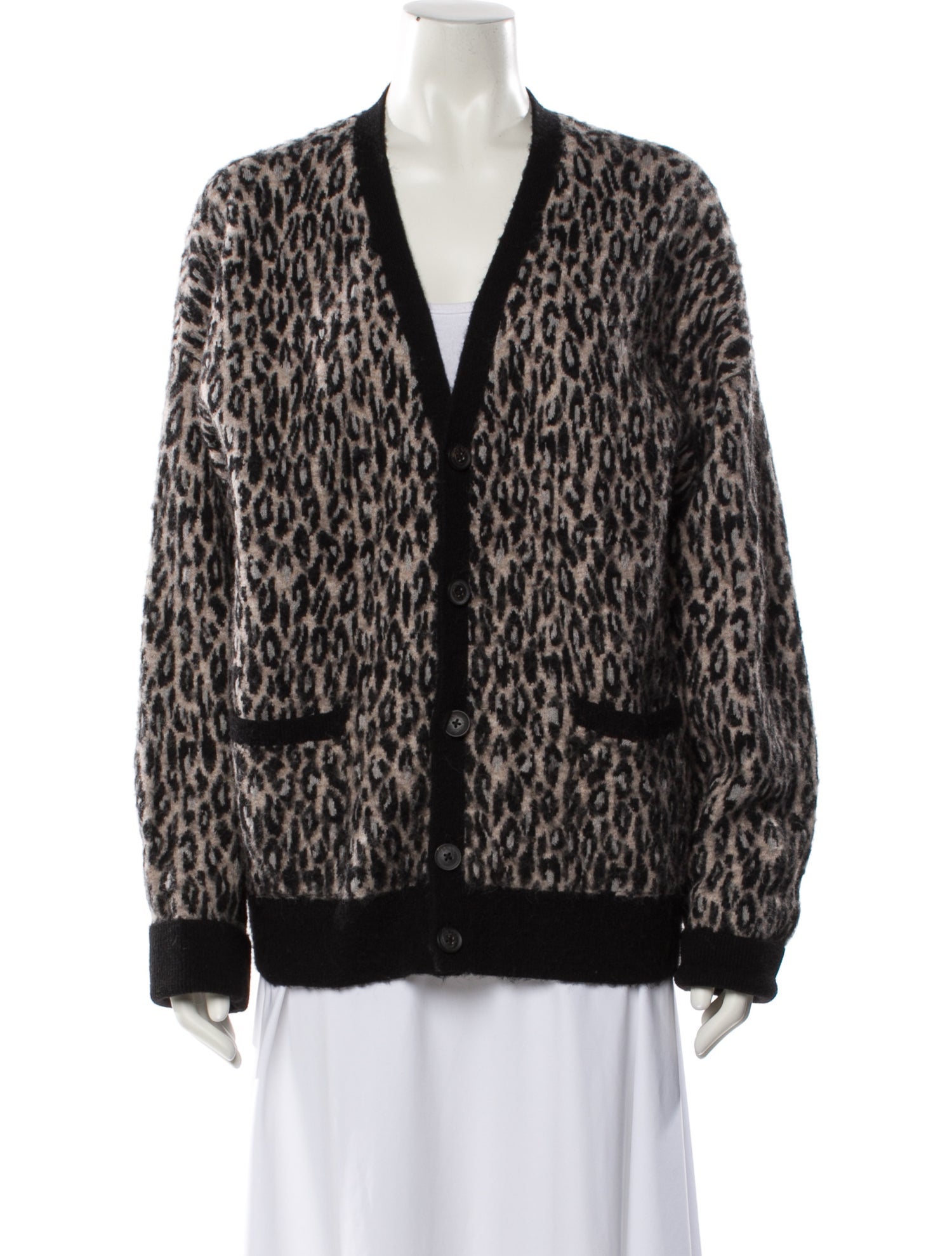 AllSaints Animal Print Faux Fur Jacket