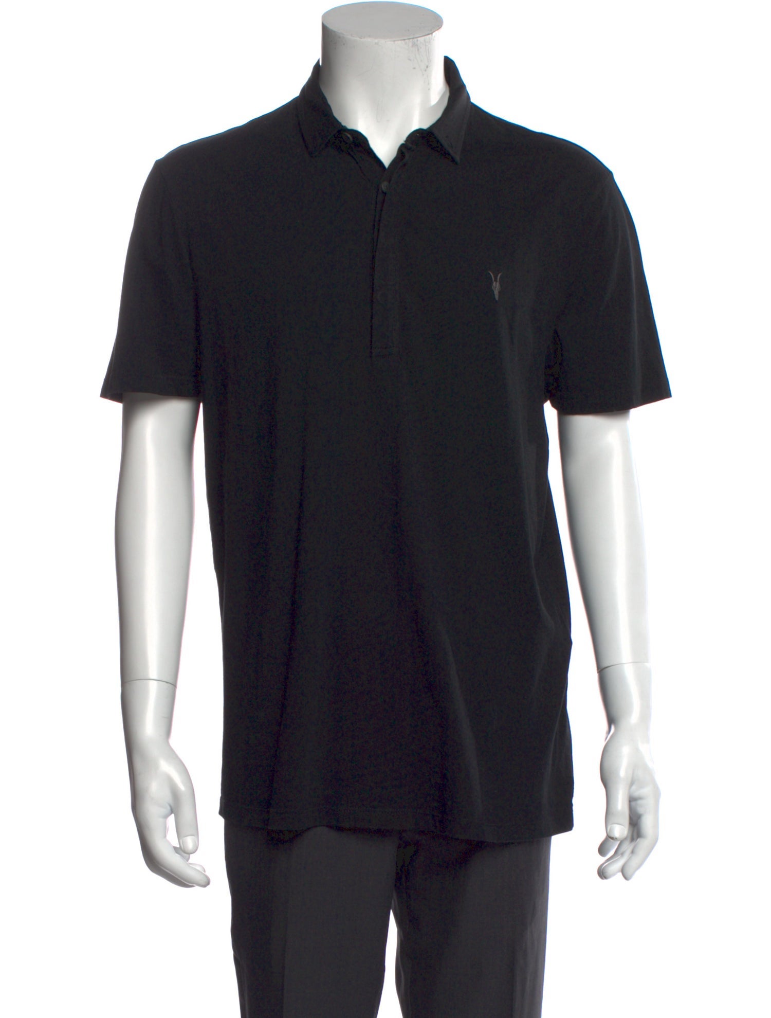 AllSaints Collar Short Sleeve Polo Shirt
