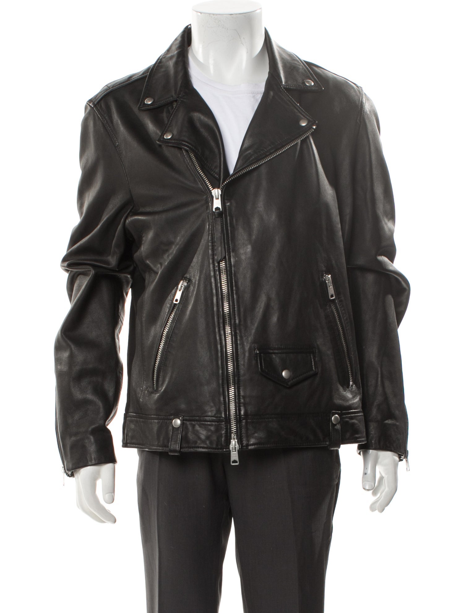 AllSaints Lamb Leather Moto Jacket