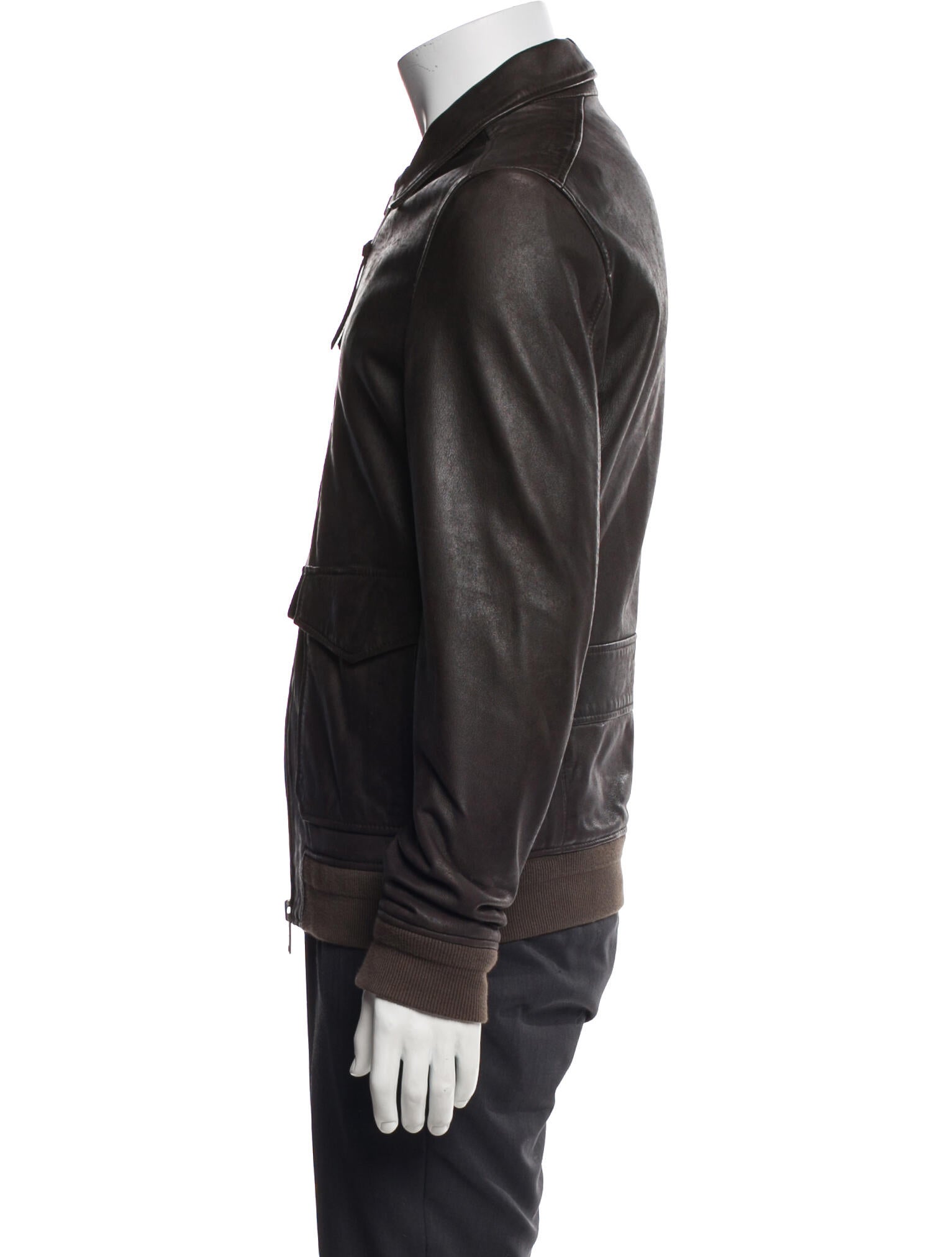 AllSaints Leather Bomber Jacket
