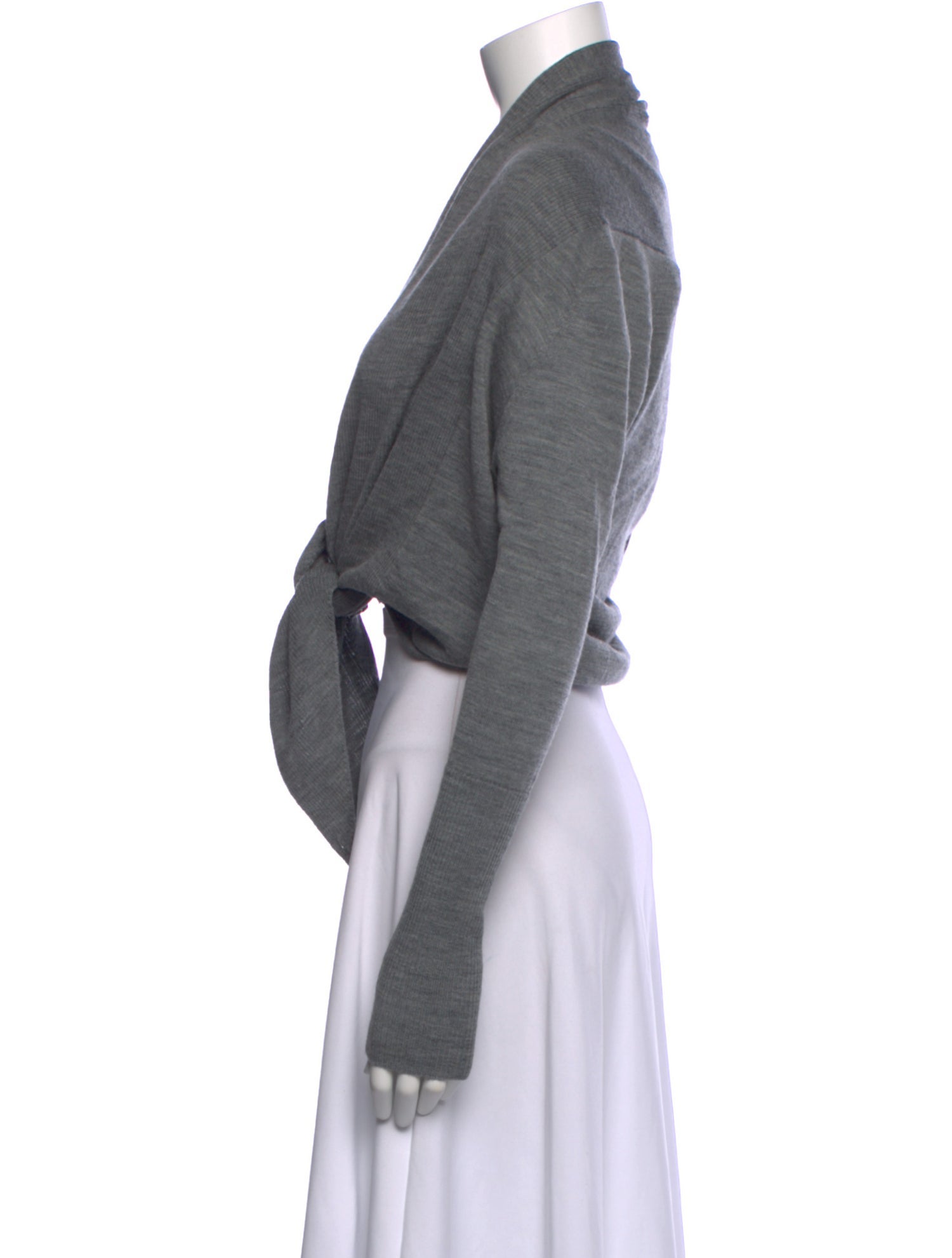 AllSaints Merino Wool Open Front Sweater