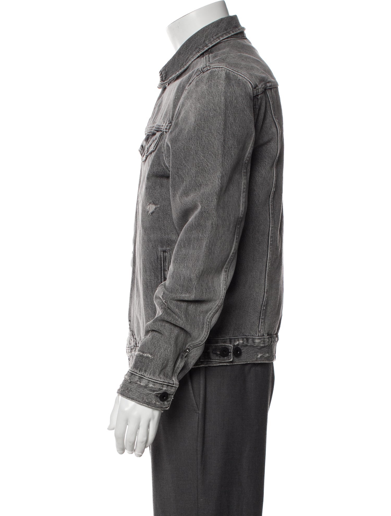 AllSaints Graphic Print Denim Jacket