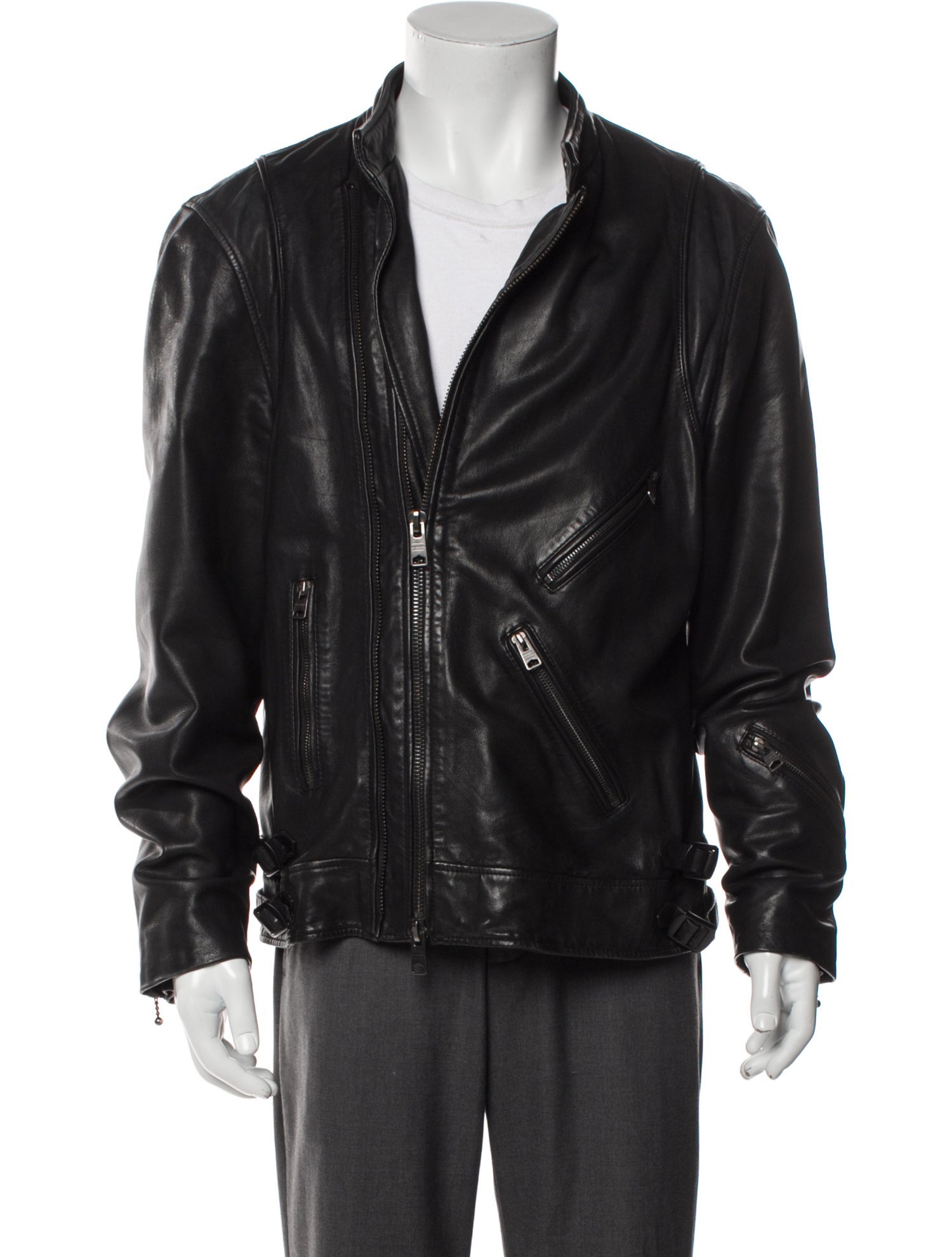 AllSaints Lamb Leather Moto Jacket