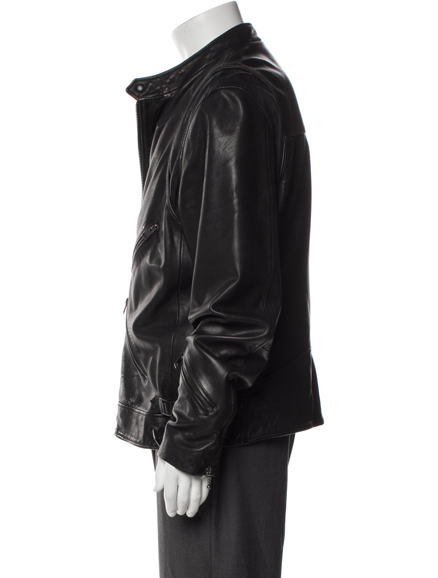 AllSaints Lamb Leather Moto Jacket