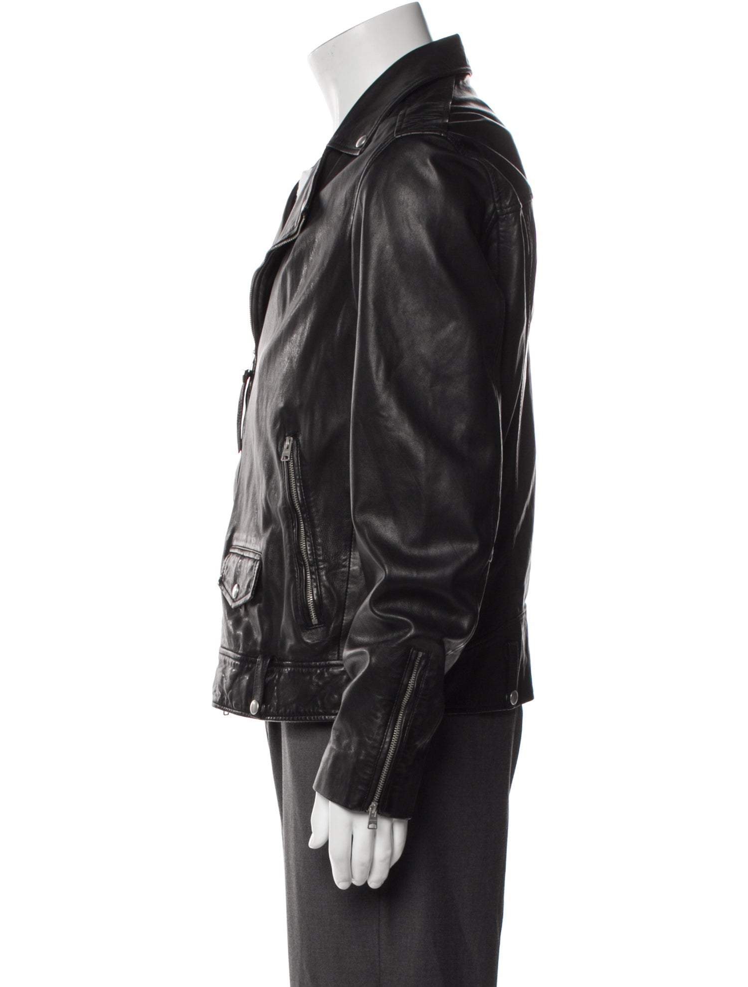 AllSaints Lamb Leather Moto Jacket