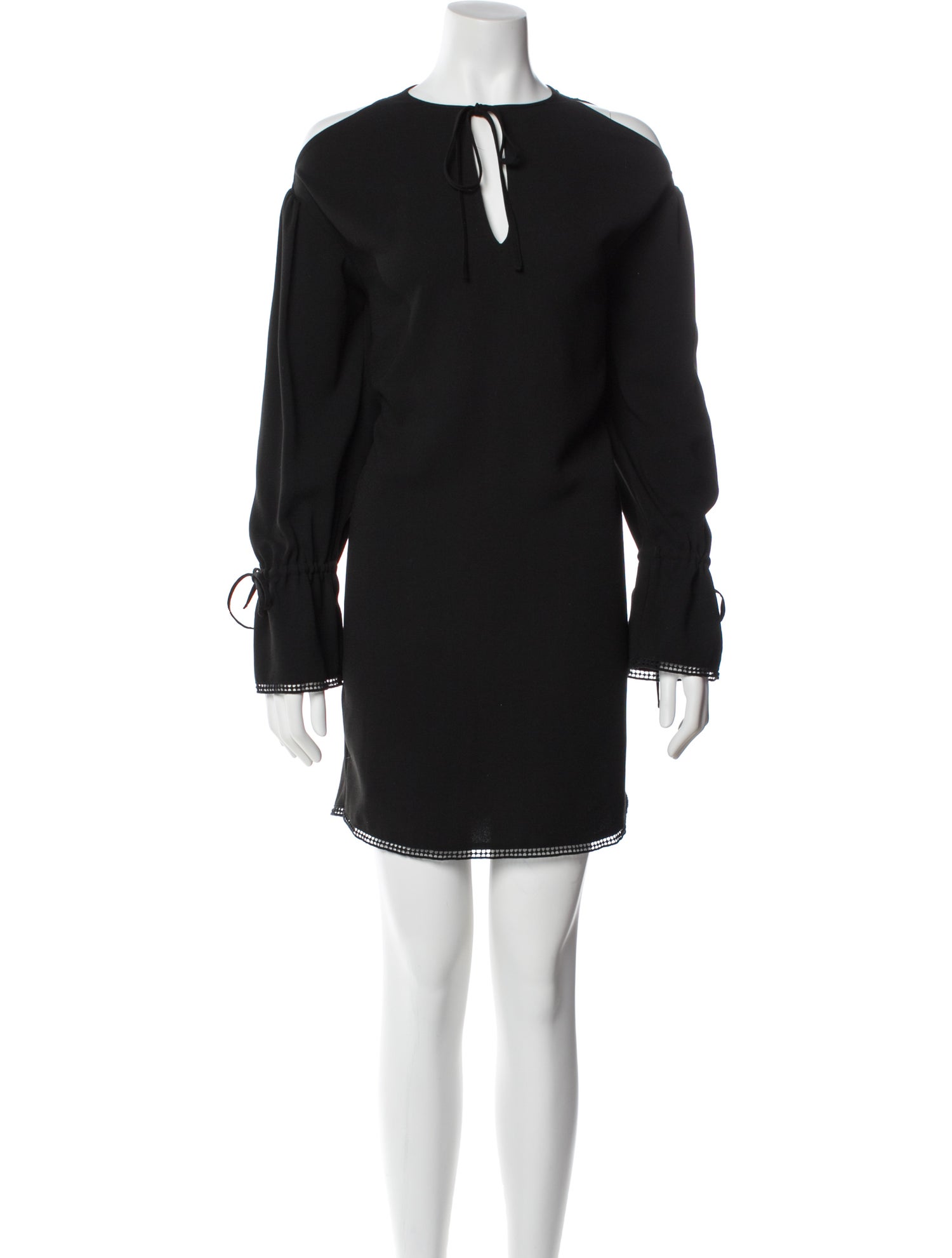 AllSaints Tie Neck Mini Dress