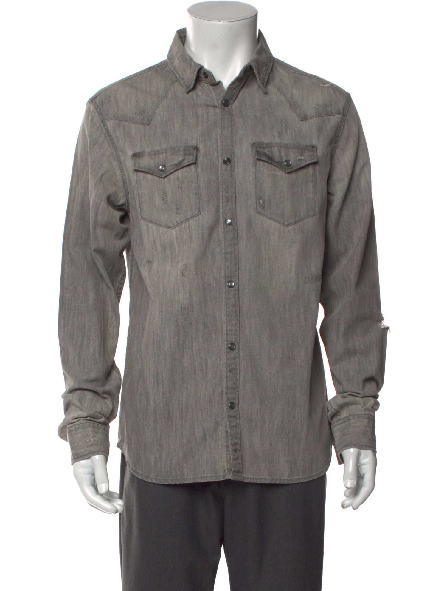 AllSaints Long Sleeve Denim Shirt