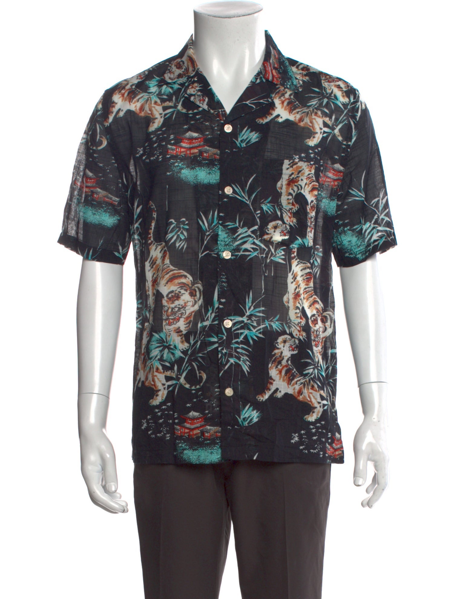 AllSaints Floral Print Short Sleeve Shirt
