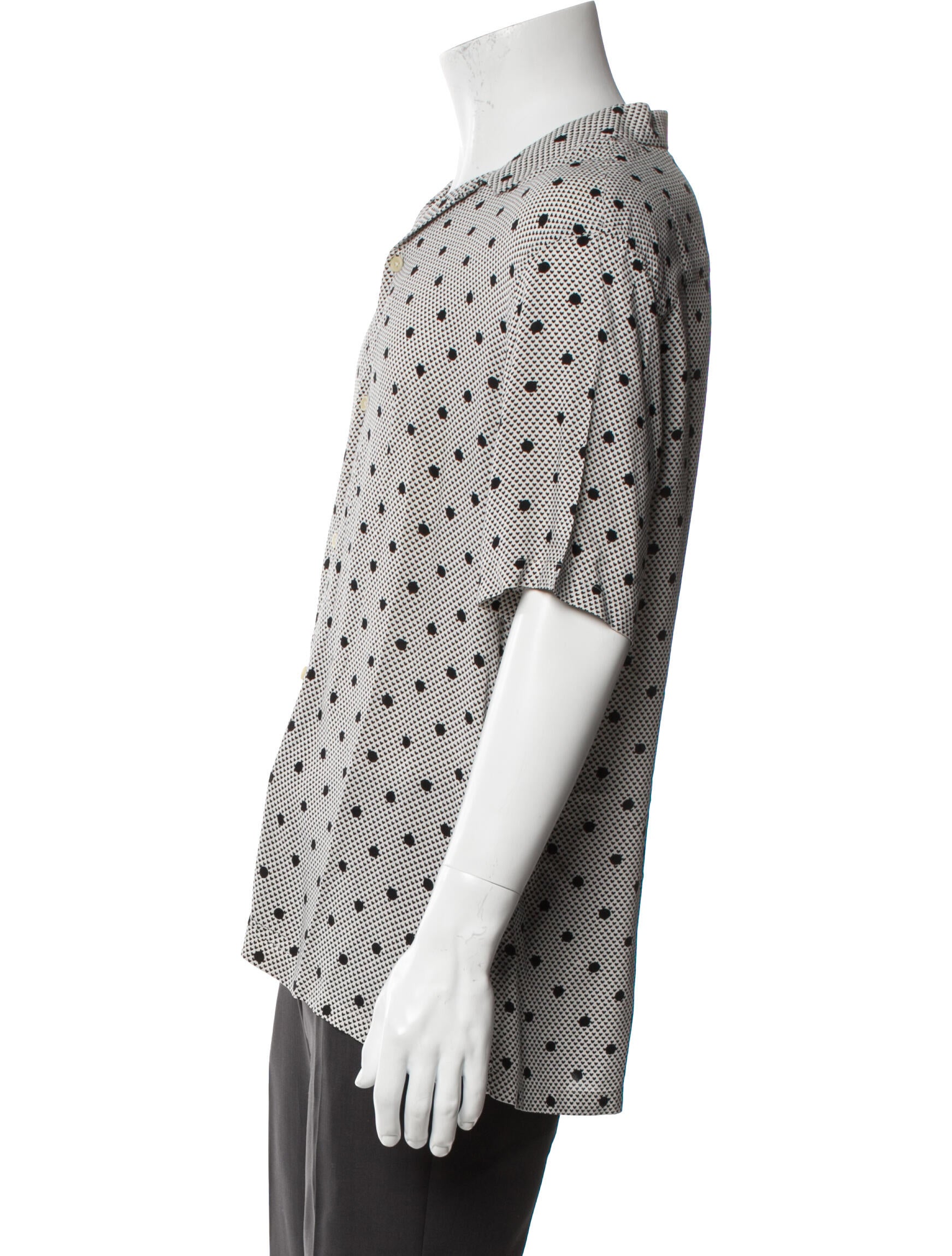 AllSaints Polka Dot Print Short Sleeve Shirt