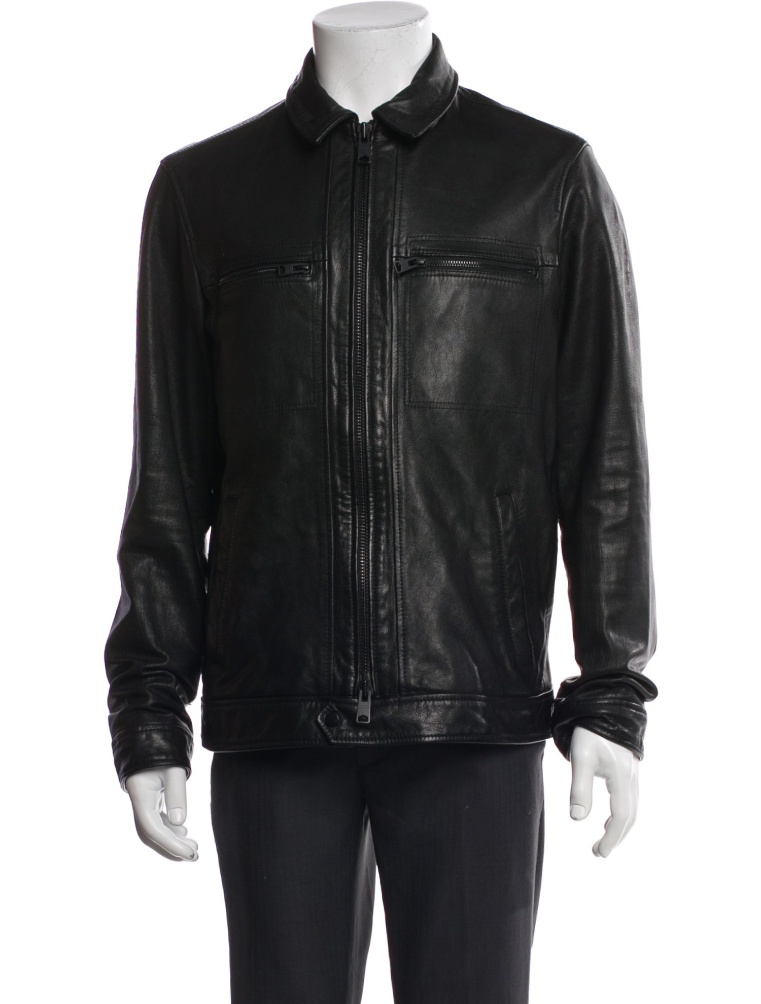 AllSaints Goat Leather Moto Jacket