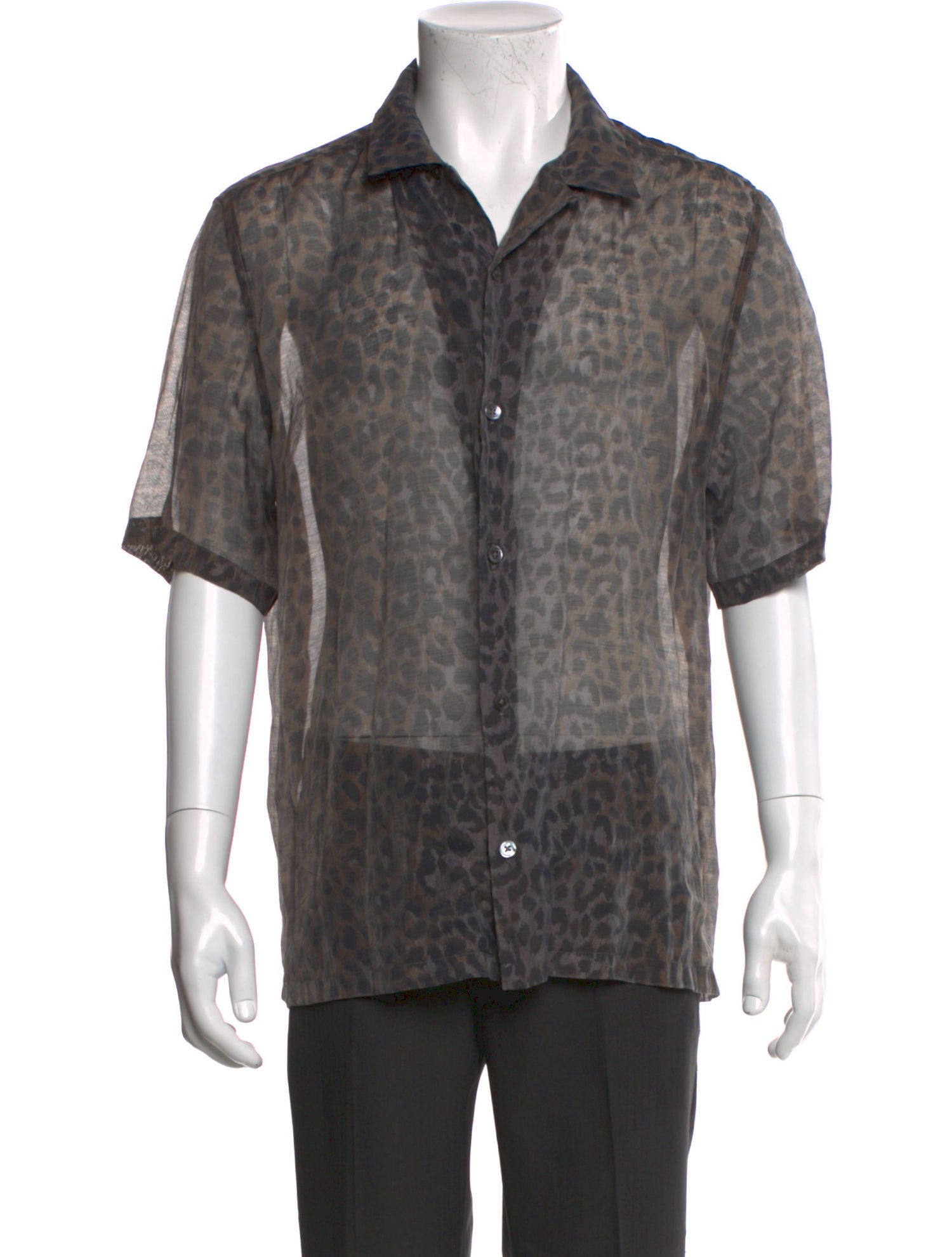 AllSaints Animal Print Short Sleeve Shirt
