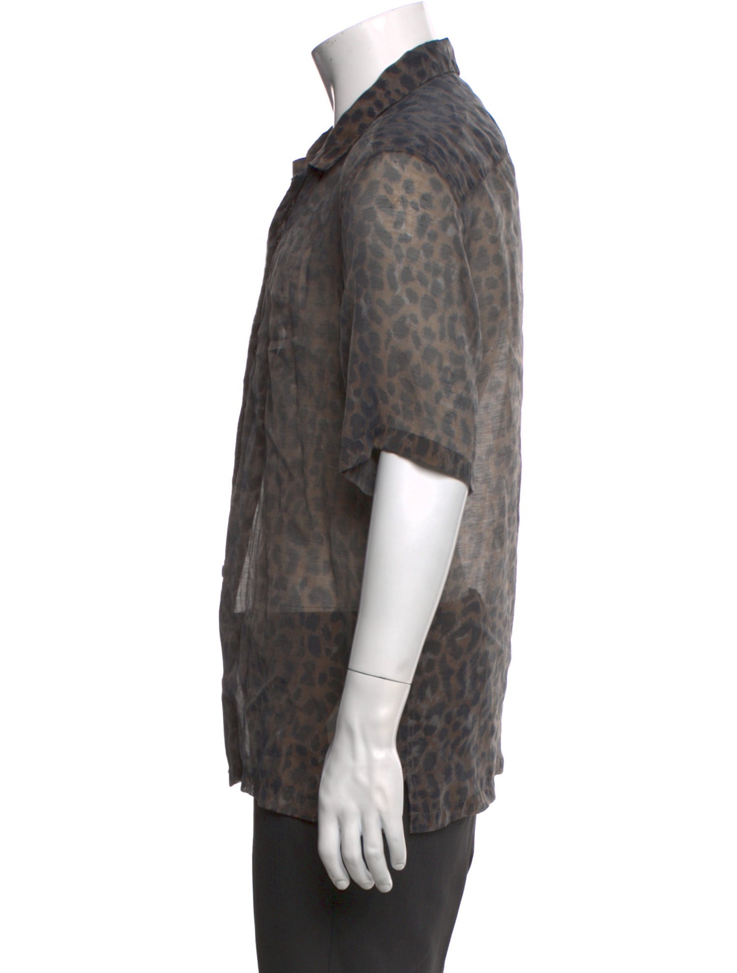 AllSaints Animal Print Short Sleeve Shirt