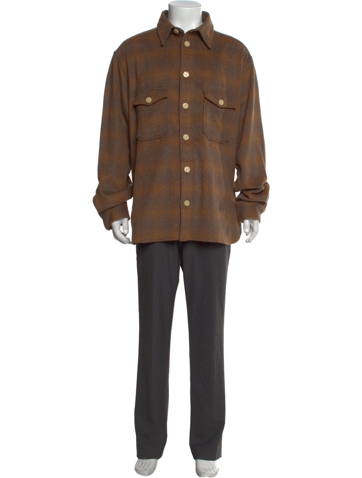 AllSaints Plaid Print Long Sleeve Shirt