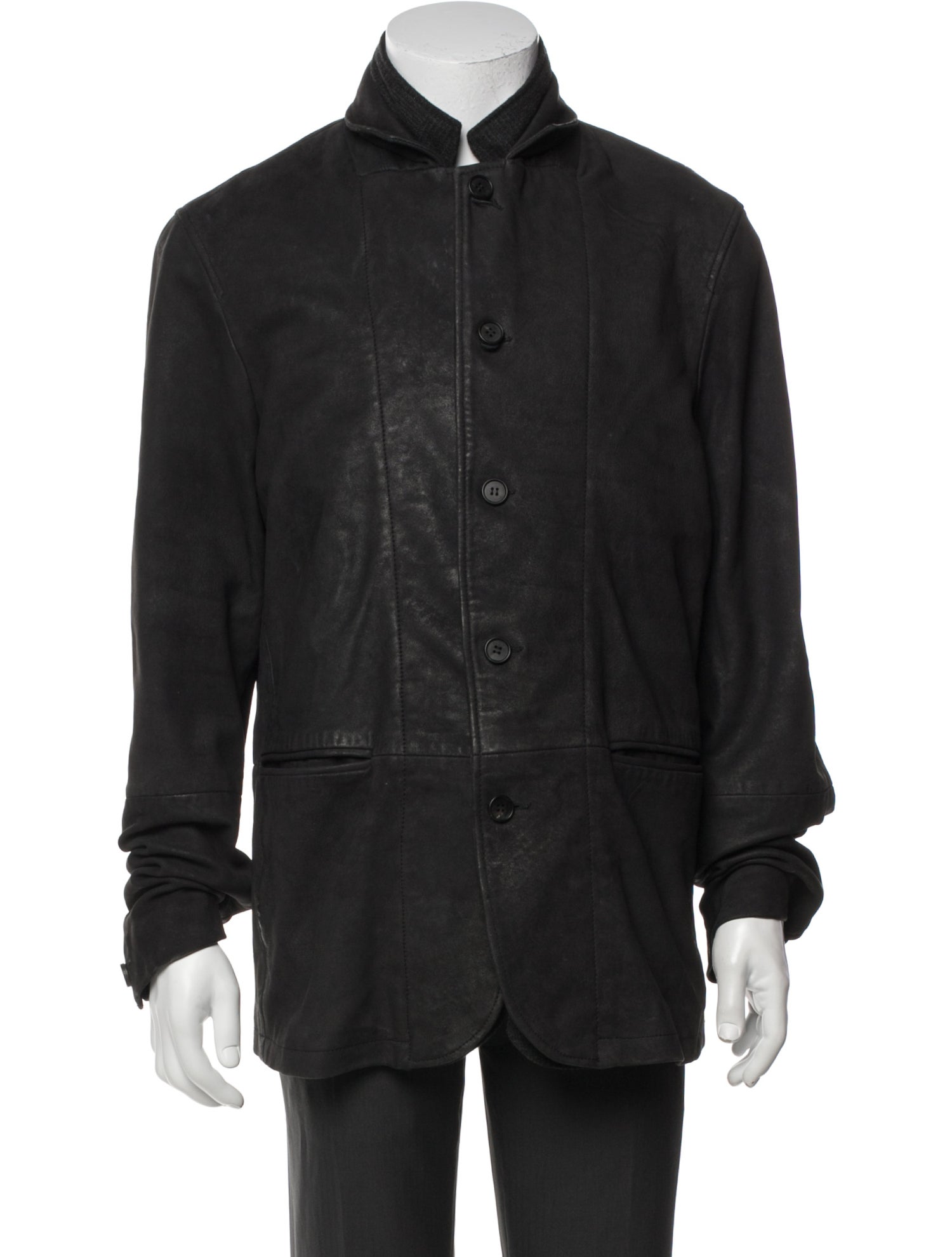 AllSaints Lamb Leather Utility Jacket