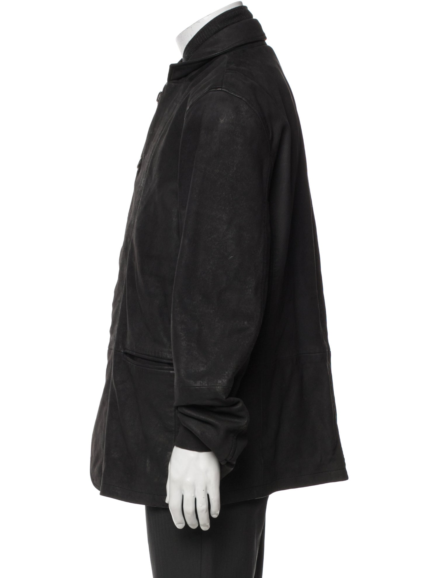 AllSaints Lamb Leather Utility Jacket