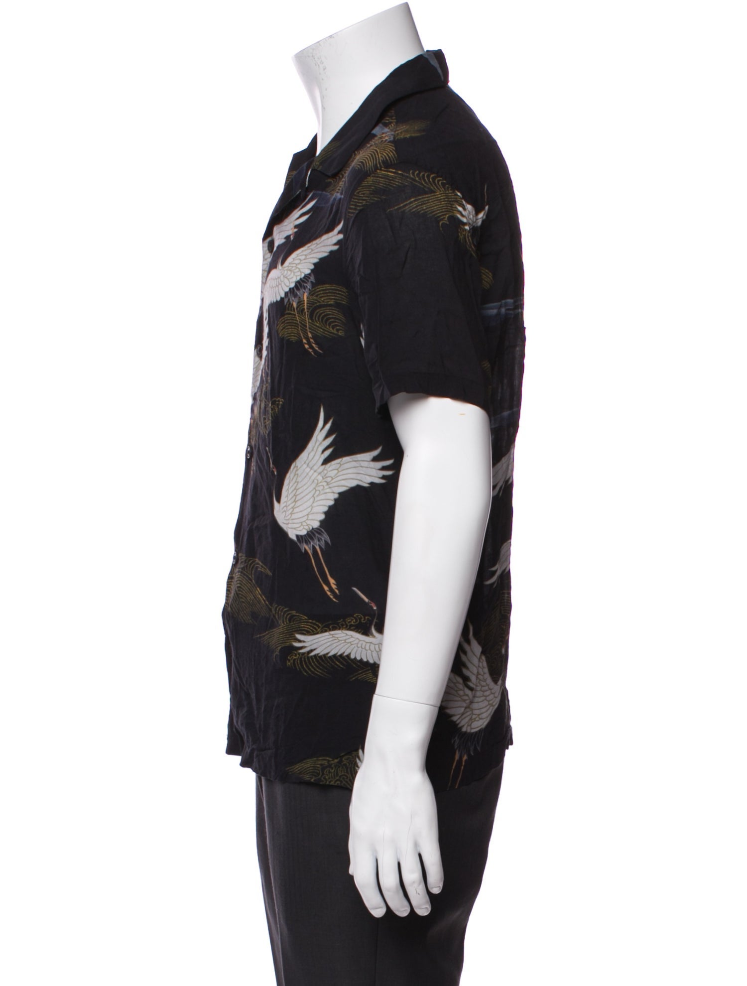 AllSaints Printed Short Sleeve Western Shirt