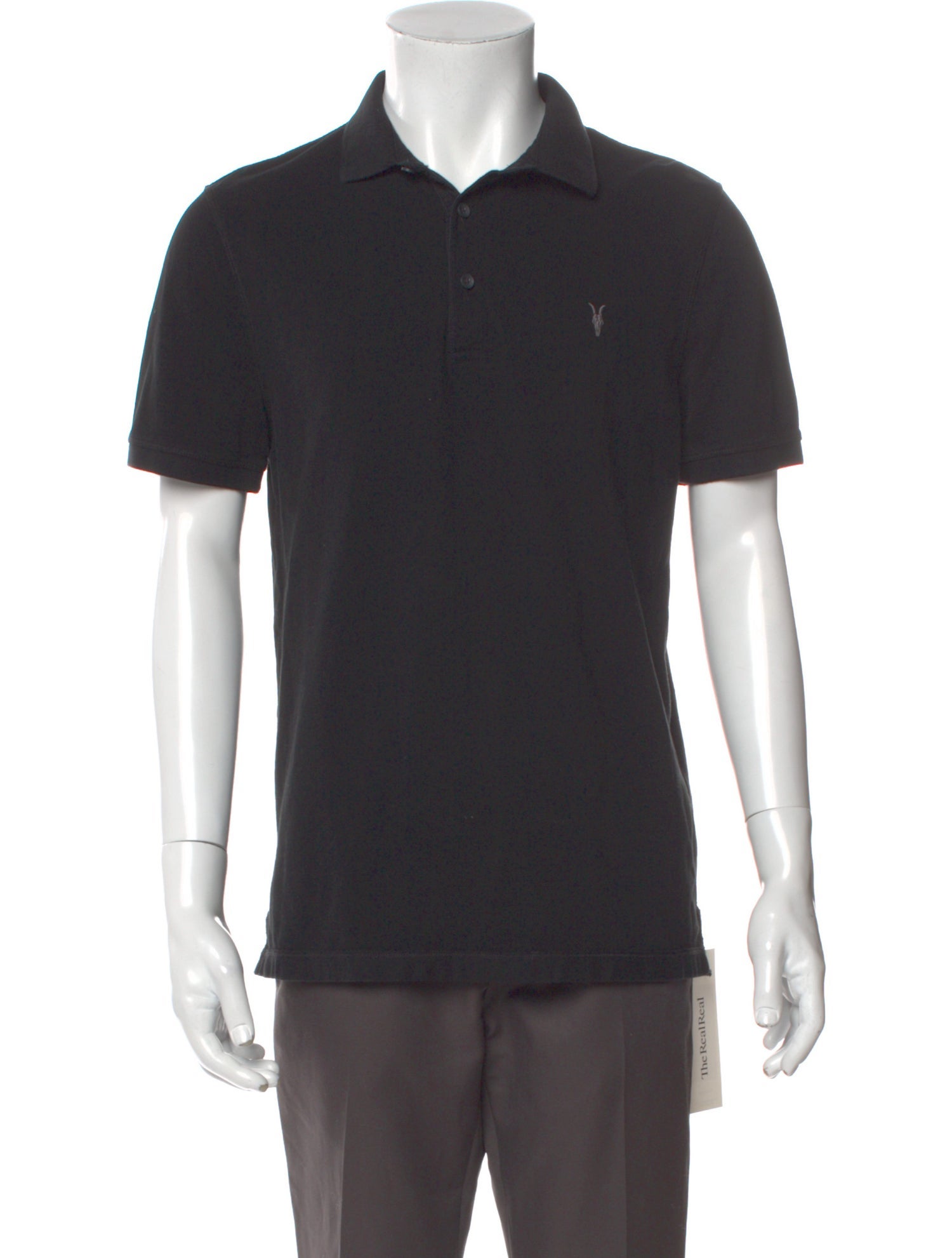 AllSaints Collar Short Sleeve Polo Shirt