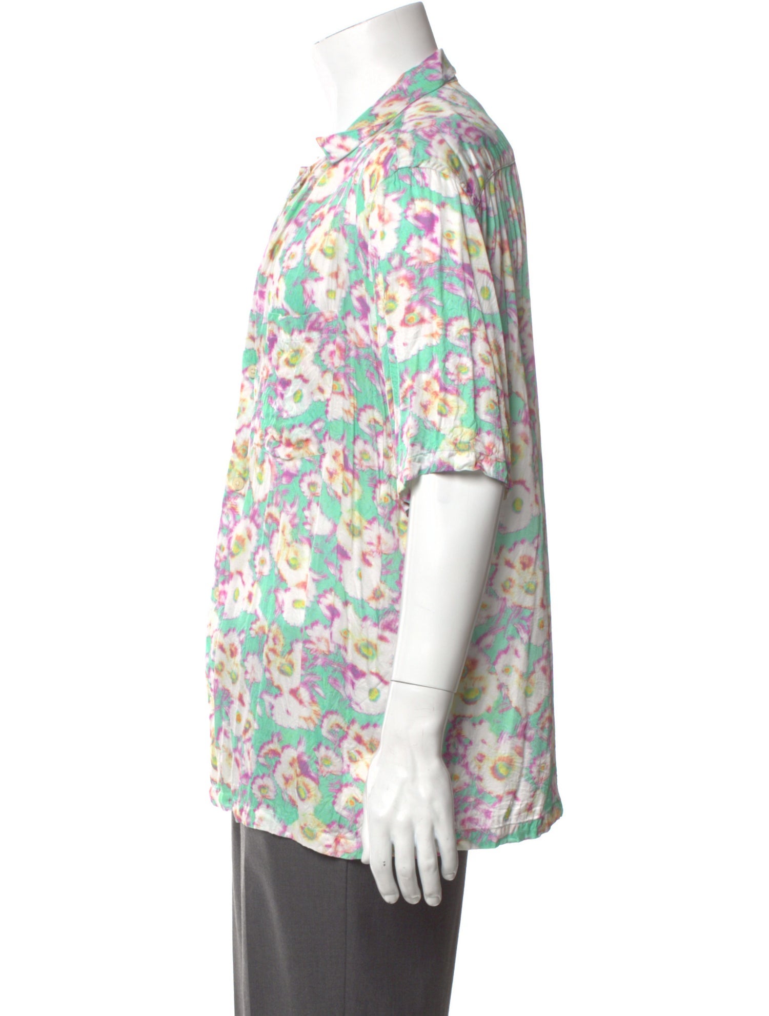 AllSaints Floral Print Short Sleeve Shirt