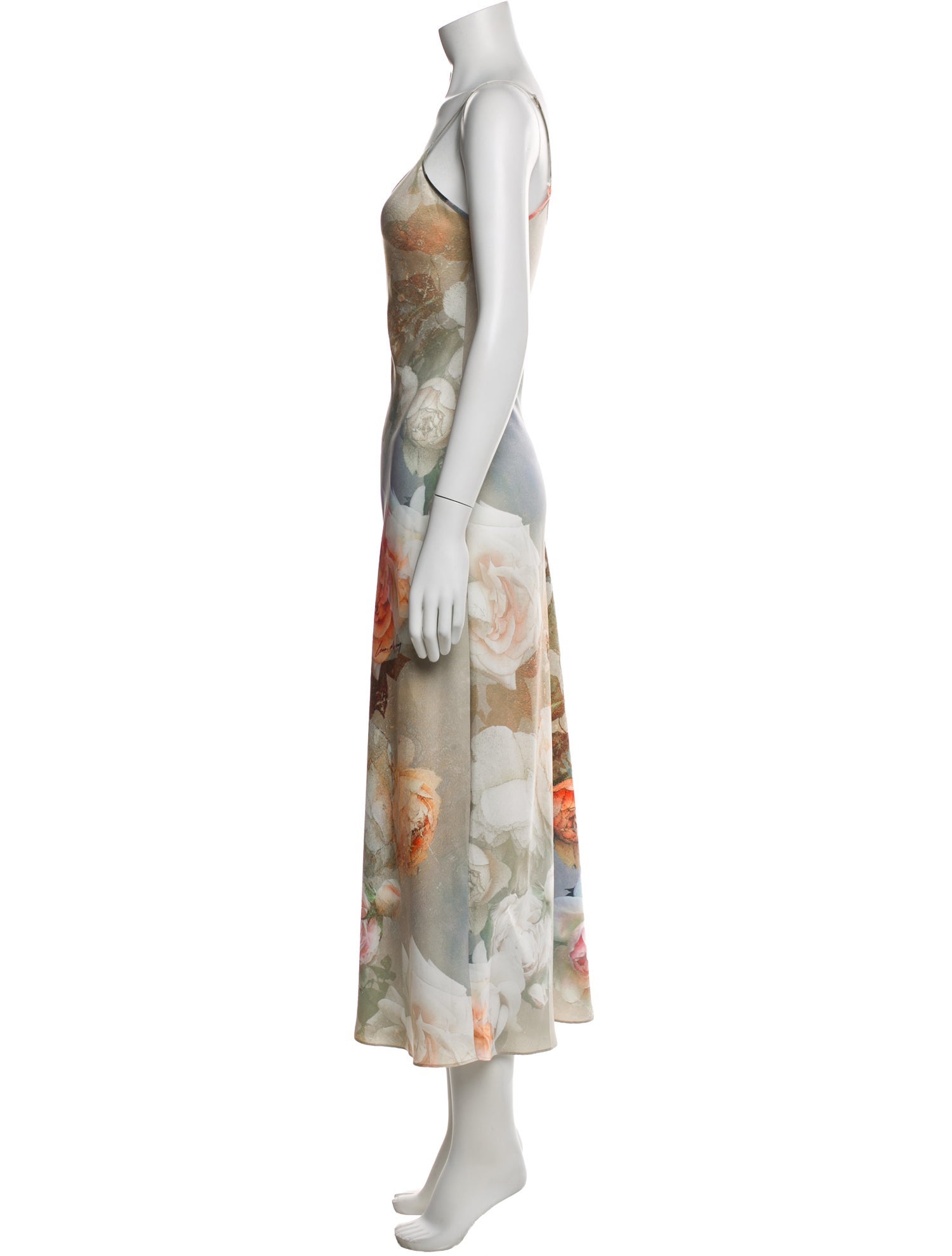 AllSaints Floral Print Long Dress