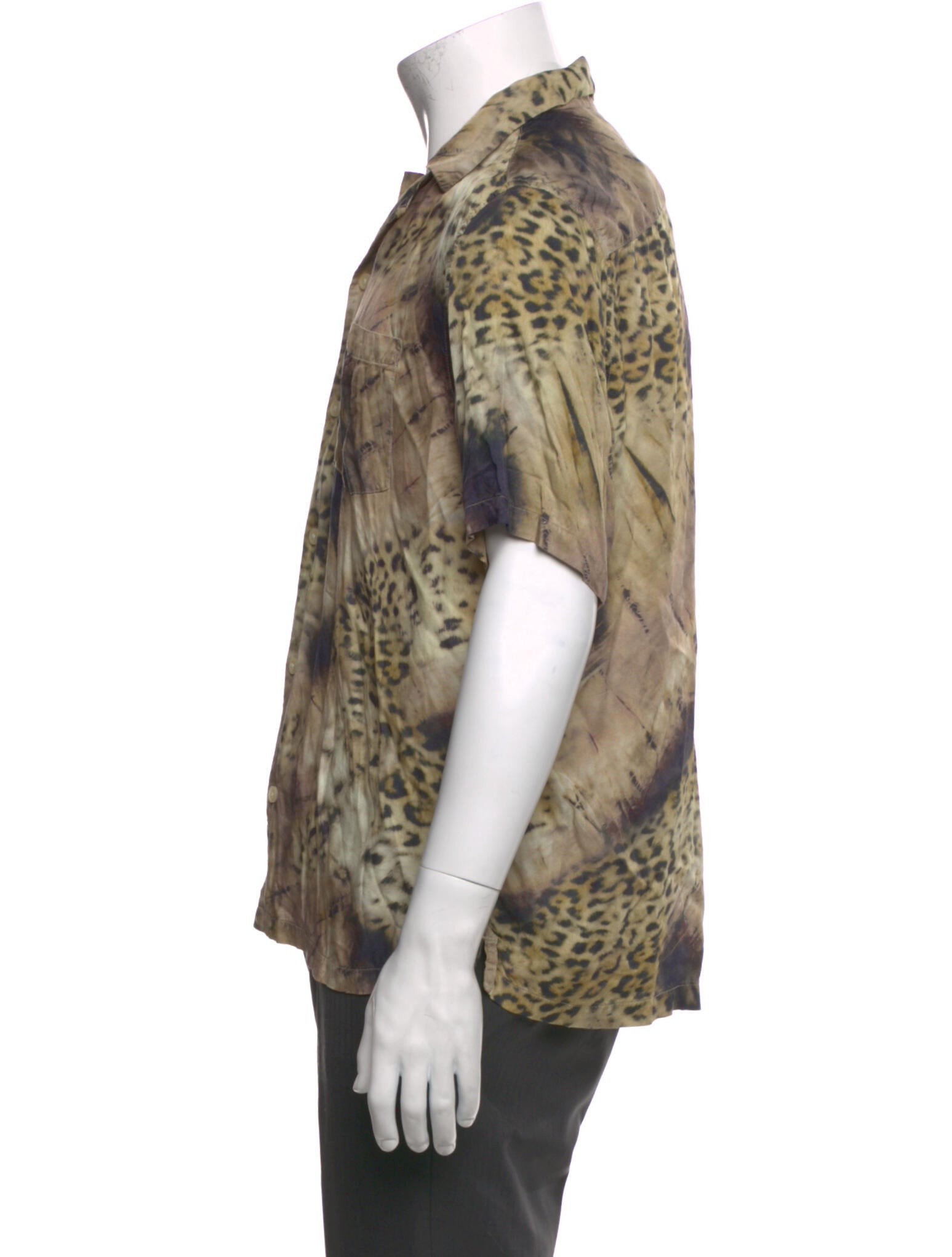 AllSaints Animal Print Short Sleeve Shirt