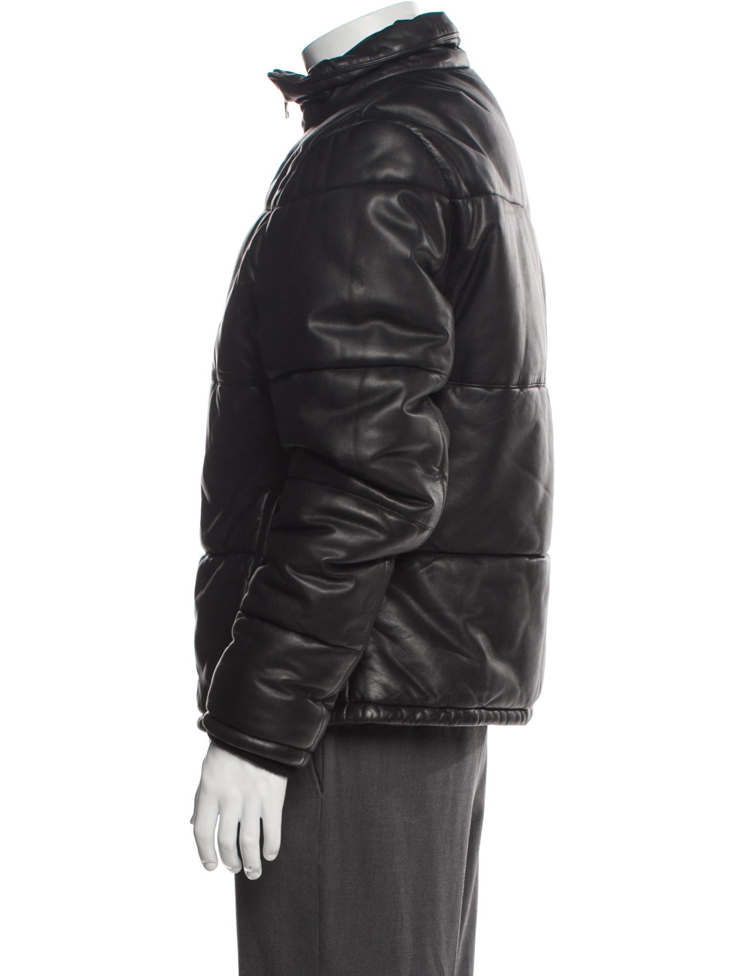AllSaints Lamb Leather Puffer Coat