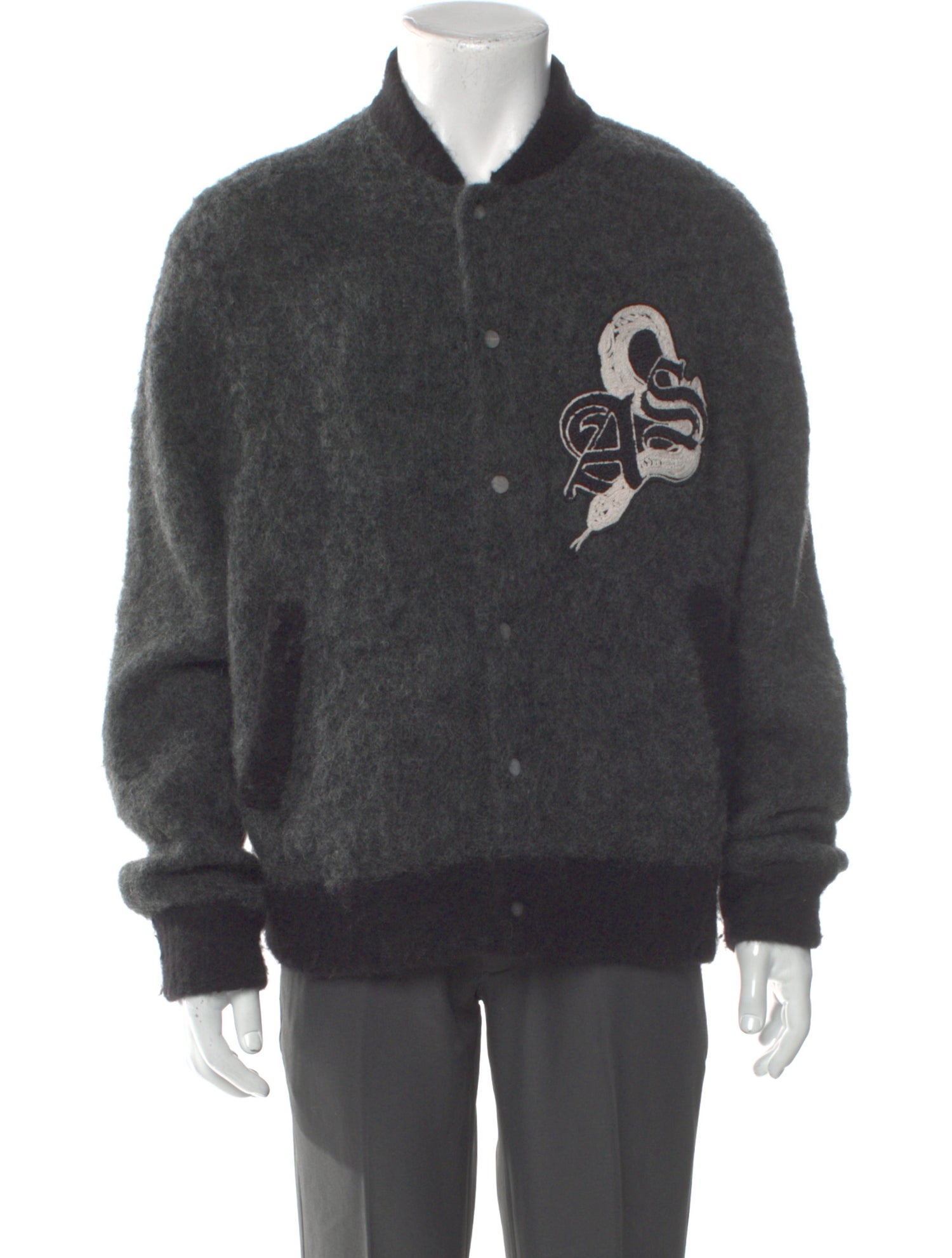 AllSaints Graphic Print Mock Neck Cardigan w/ Tags