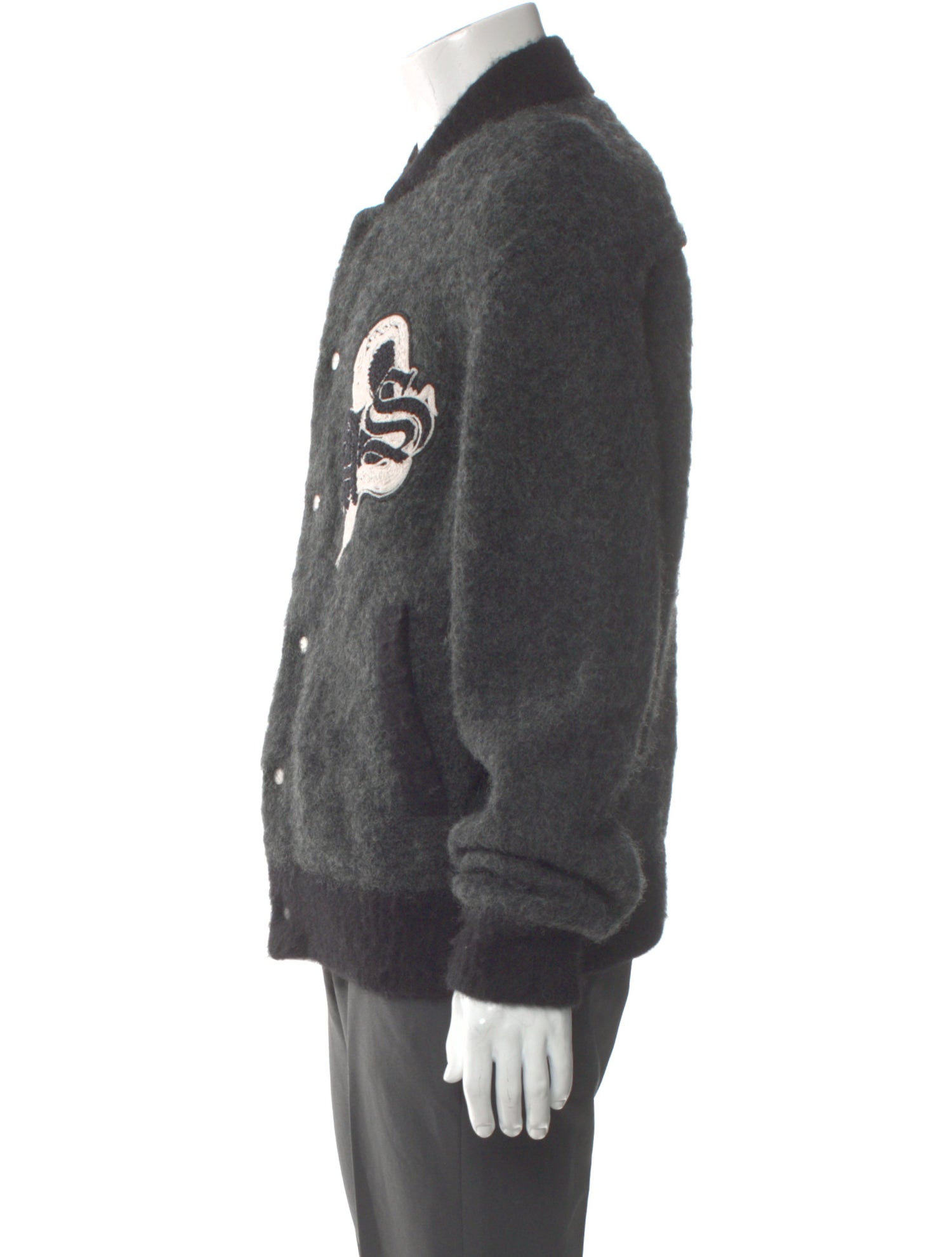 AllSaints Graphic Print Mock Neck Cardigan w/ Tags