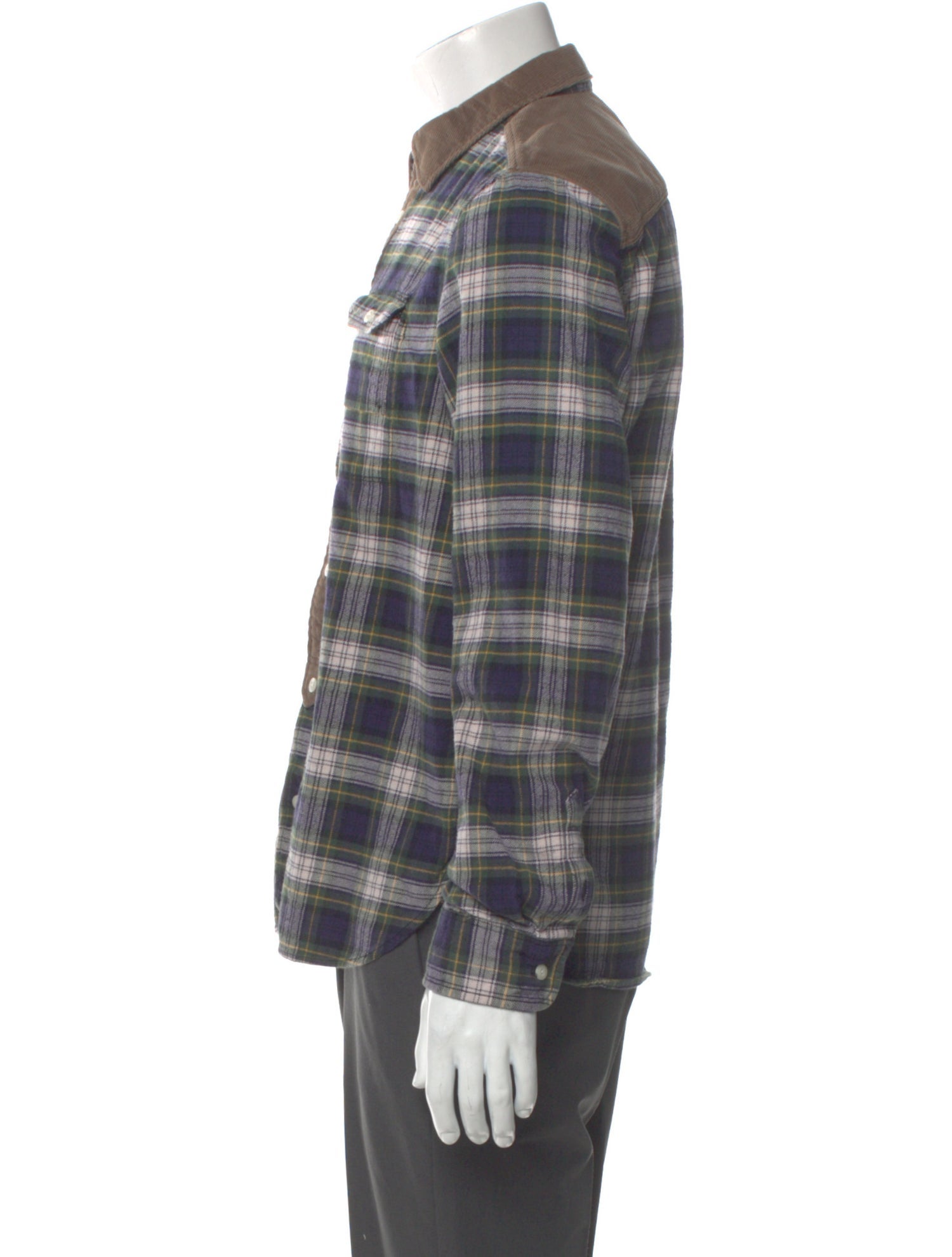 AllSaints Plaid Print Long Sleeve Shirt