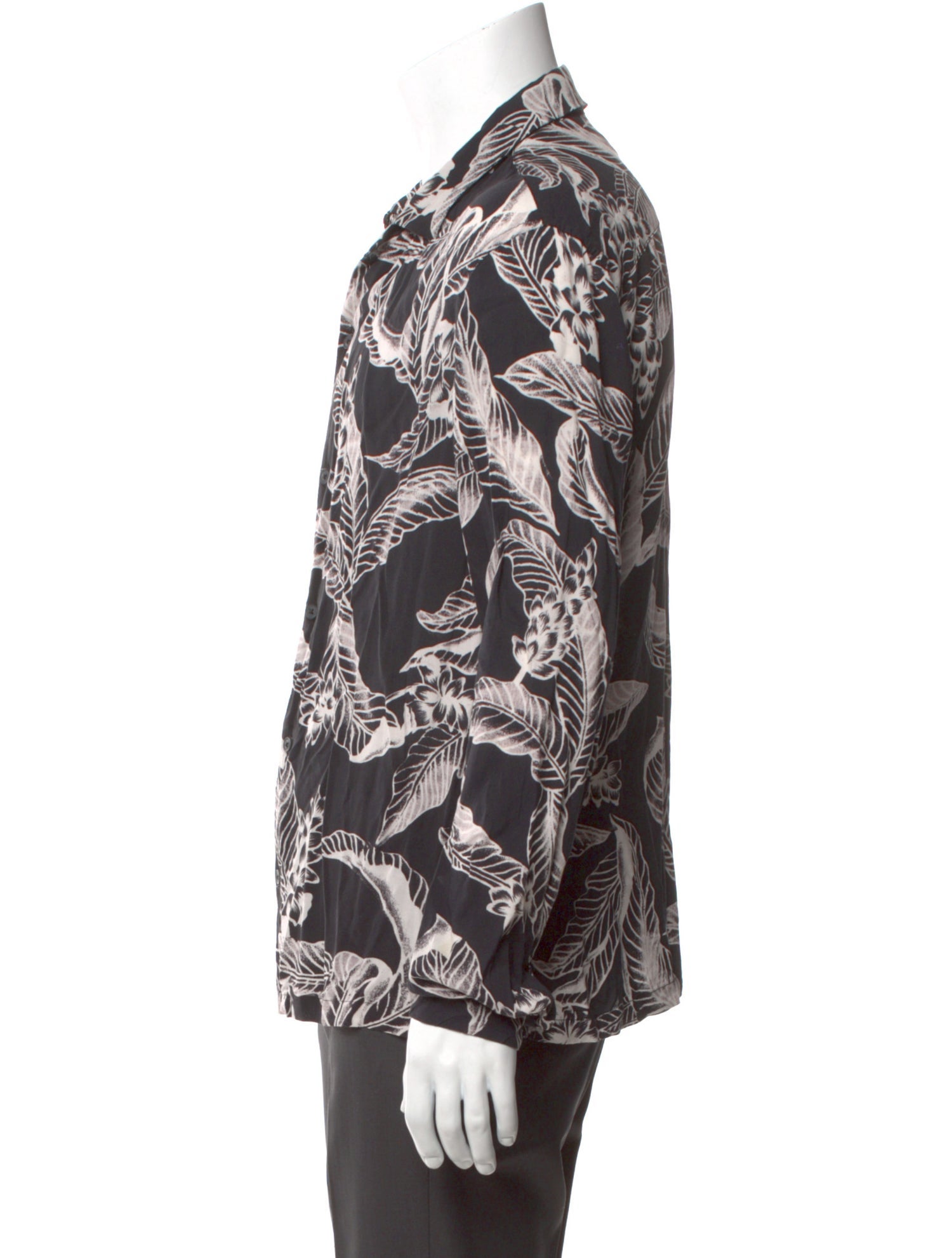 AllSaints Printed Long Sleeve Shirt