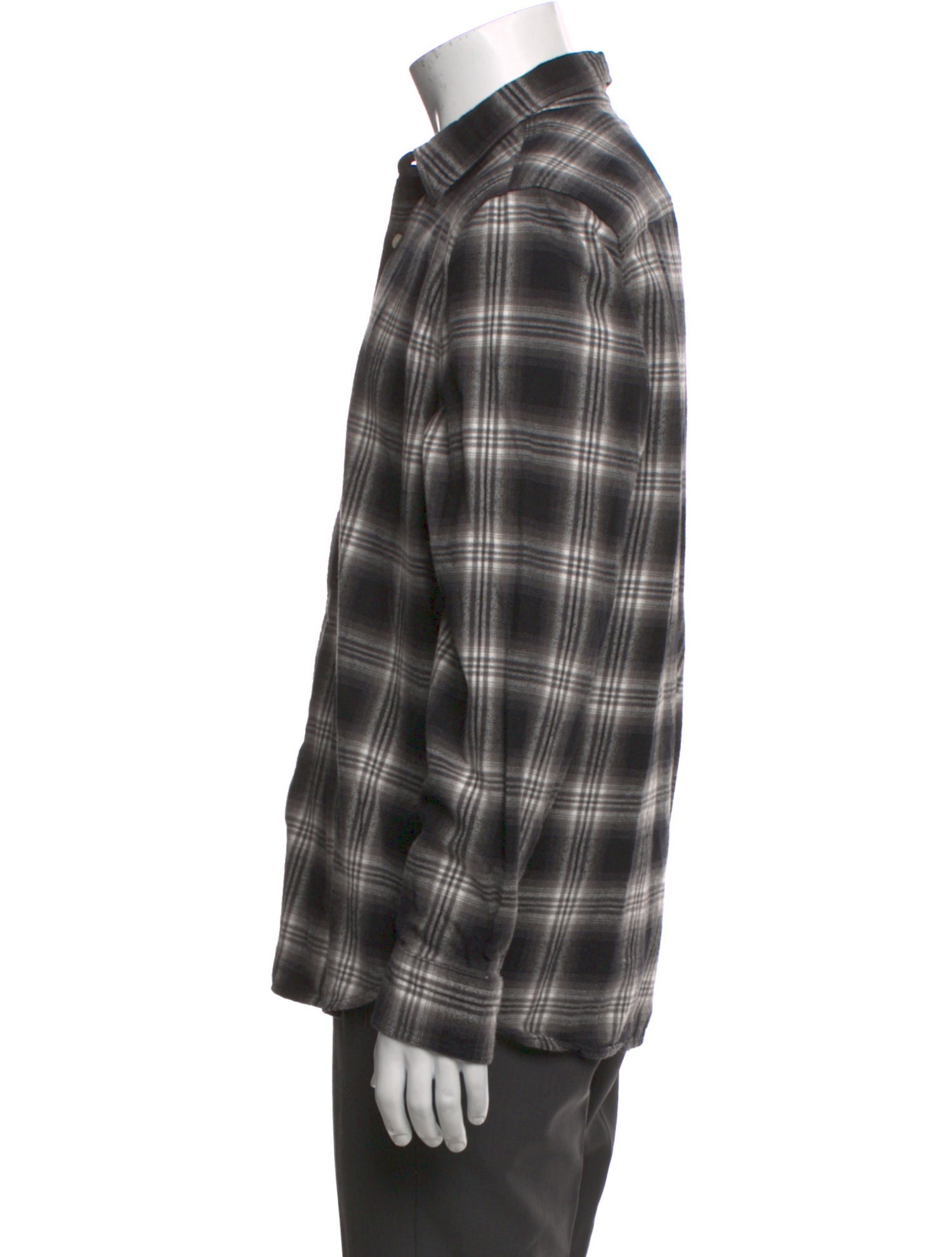 AllSaints Plaid Print Long Sleeve Shirt