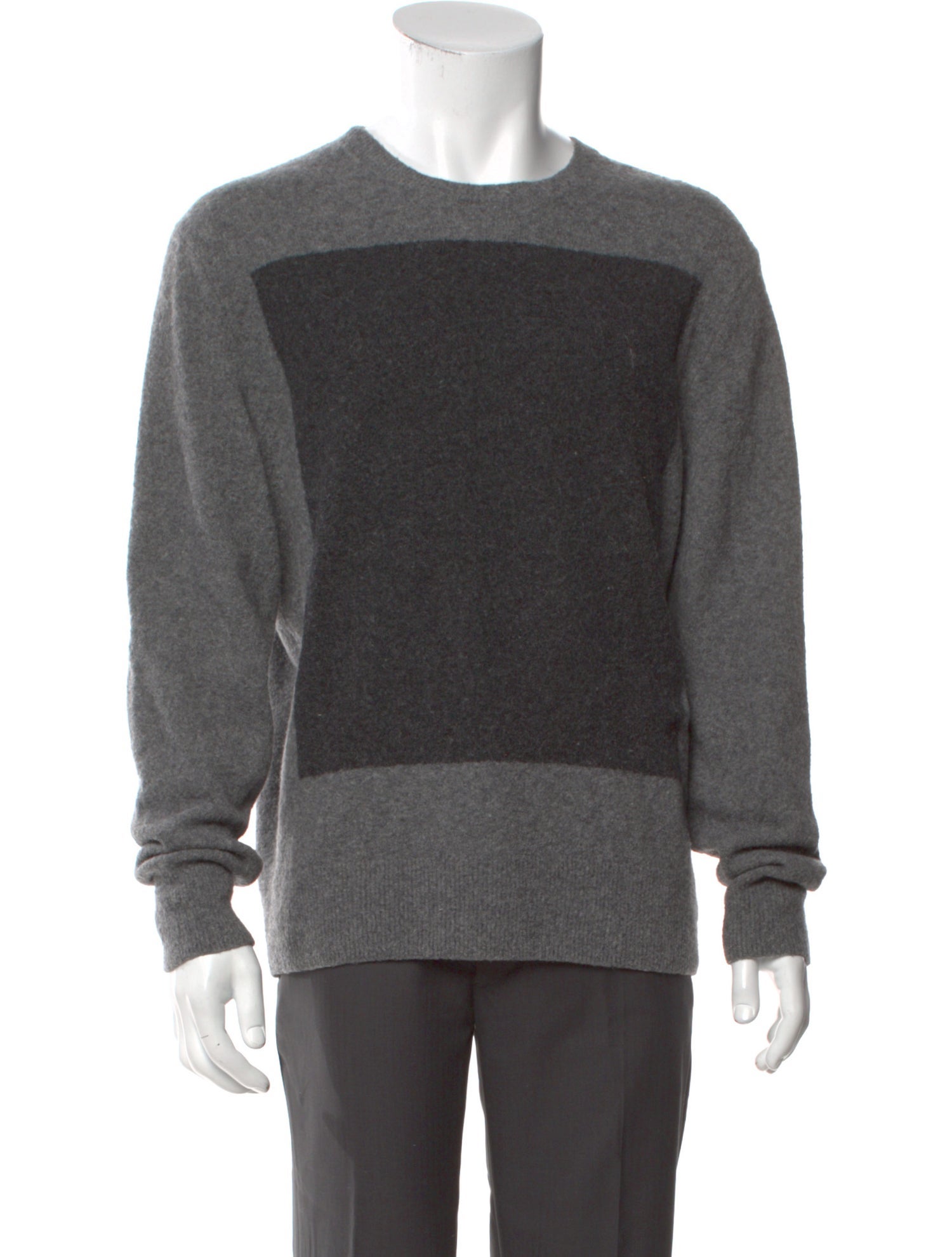 AllSaints Colorblock Pattern Crew Neck Pullover