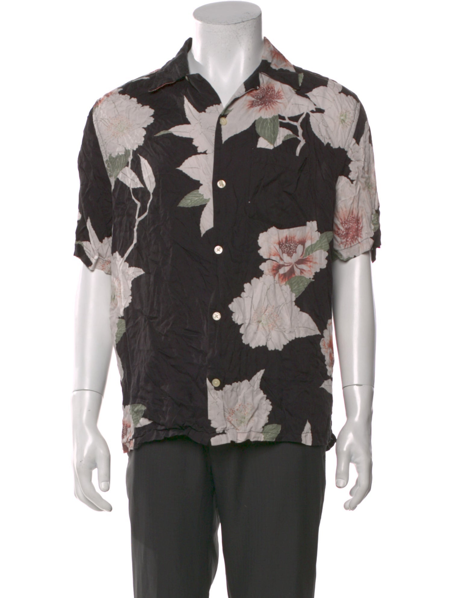 AllSaints Floral Print Short Sleeve Shirt