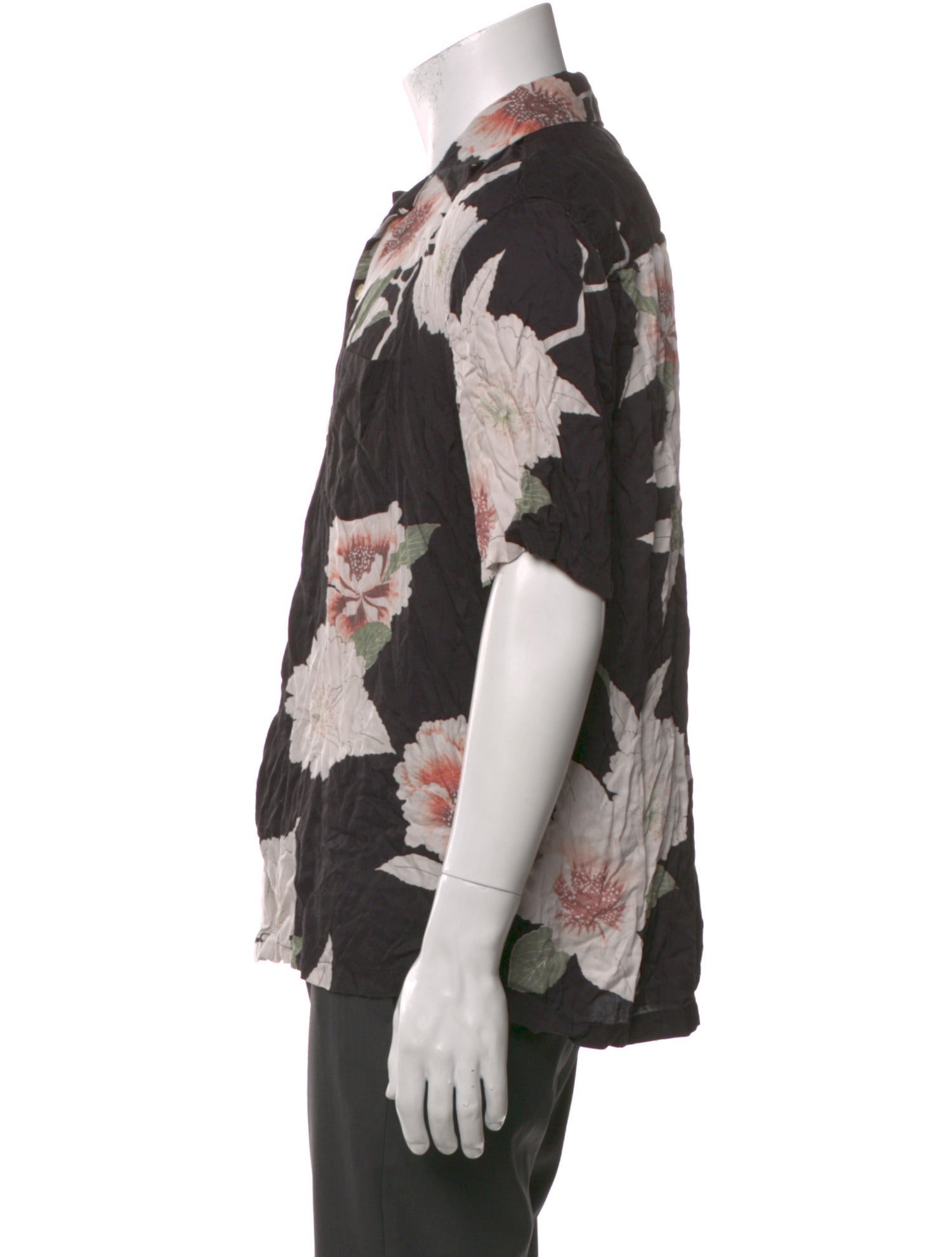 AllSaints Floral Print Short Sleeve Shirt