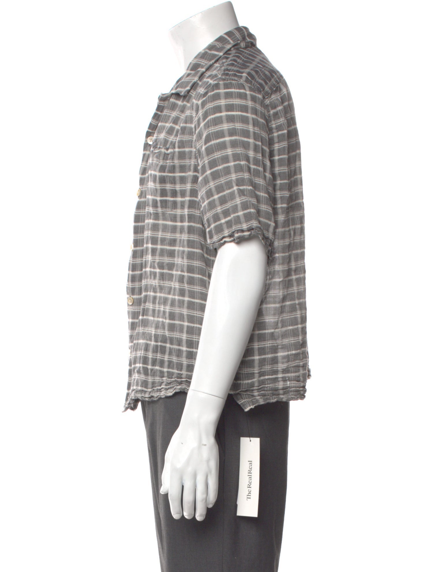 AllSaints Plaid Print Short Sleeve Shirt