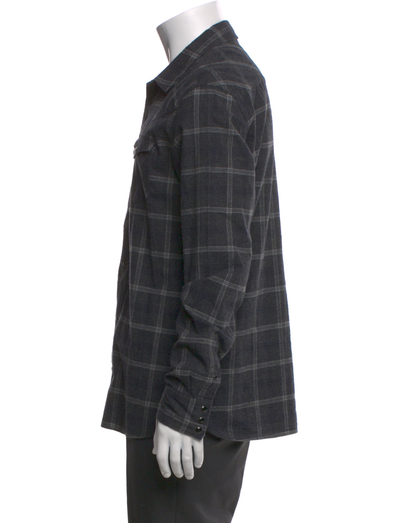 AllSaints Plaid Print Long Sleeve Shirt