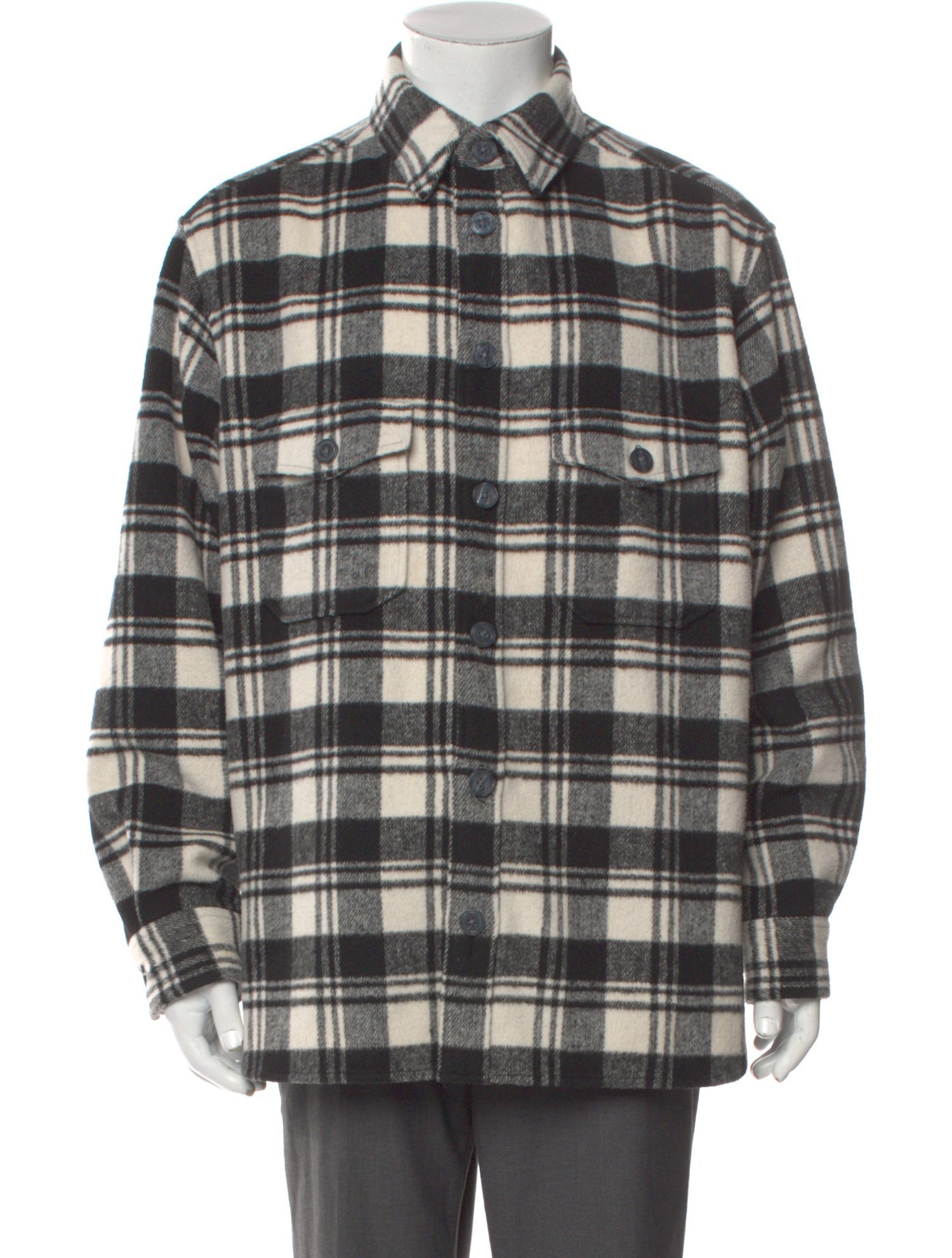 AllSaints Plaid Print Long Sleeve Shirt
