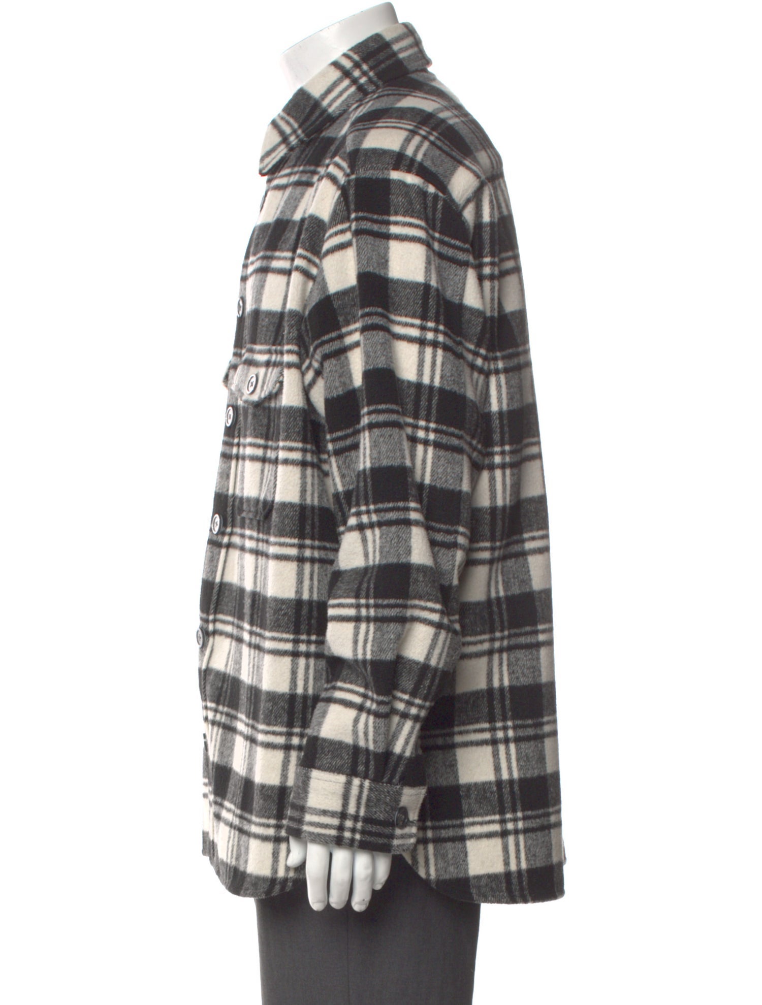 AllSaints Plaid Print Long Sleeve Shirt