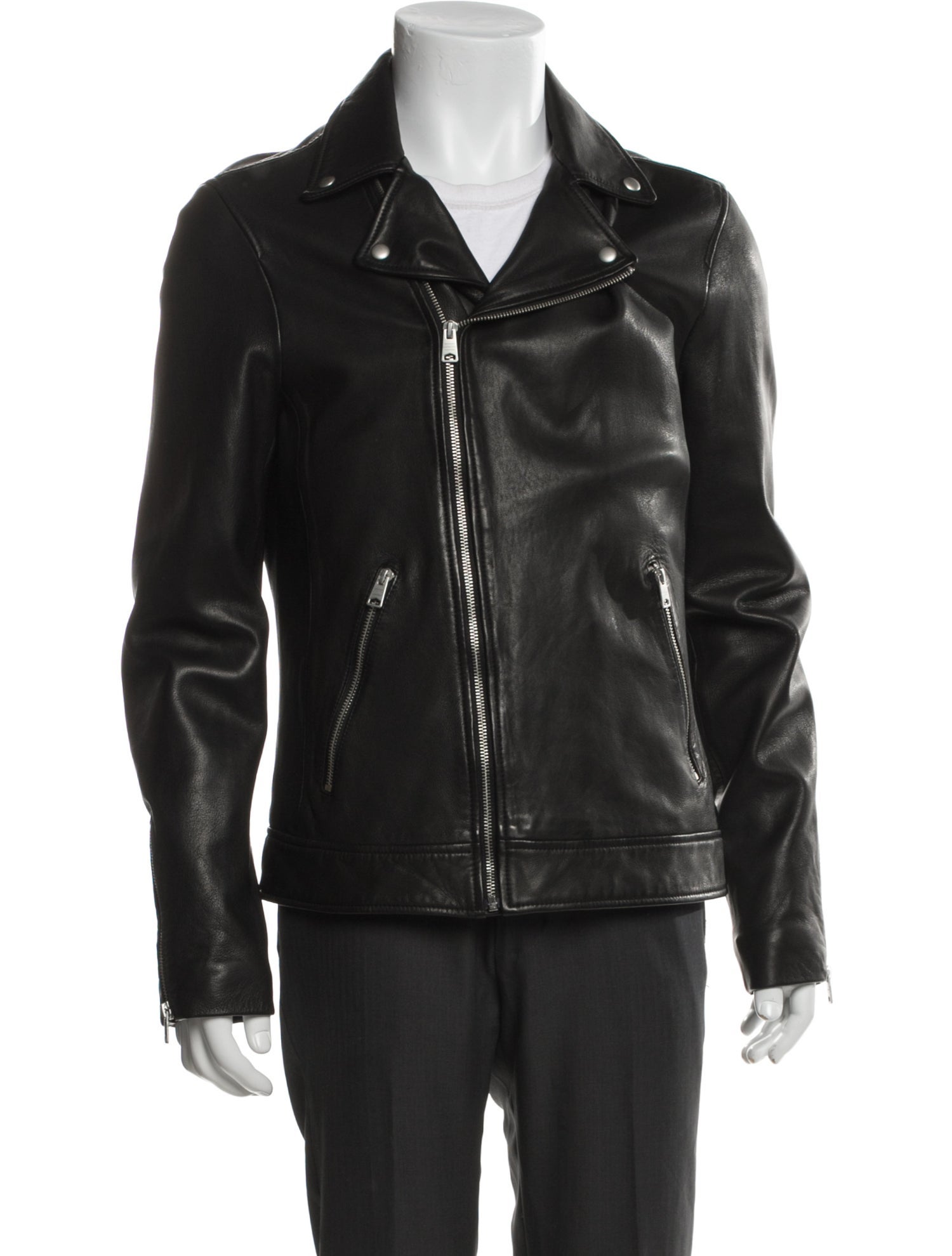 AllSaints Lamb Leather Moto Jacket