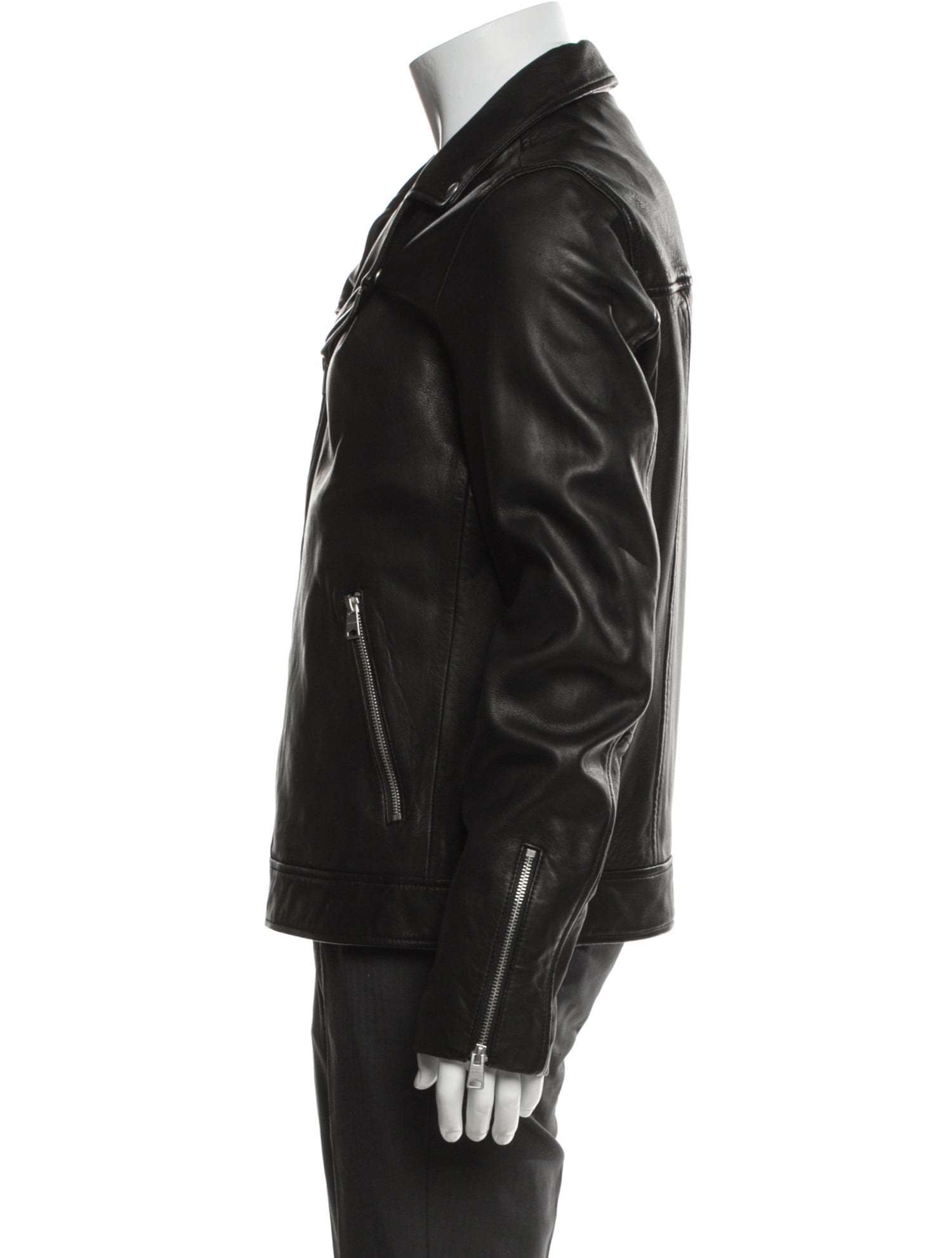 AllSaints Lamb Leather Moto Jacket