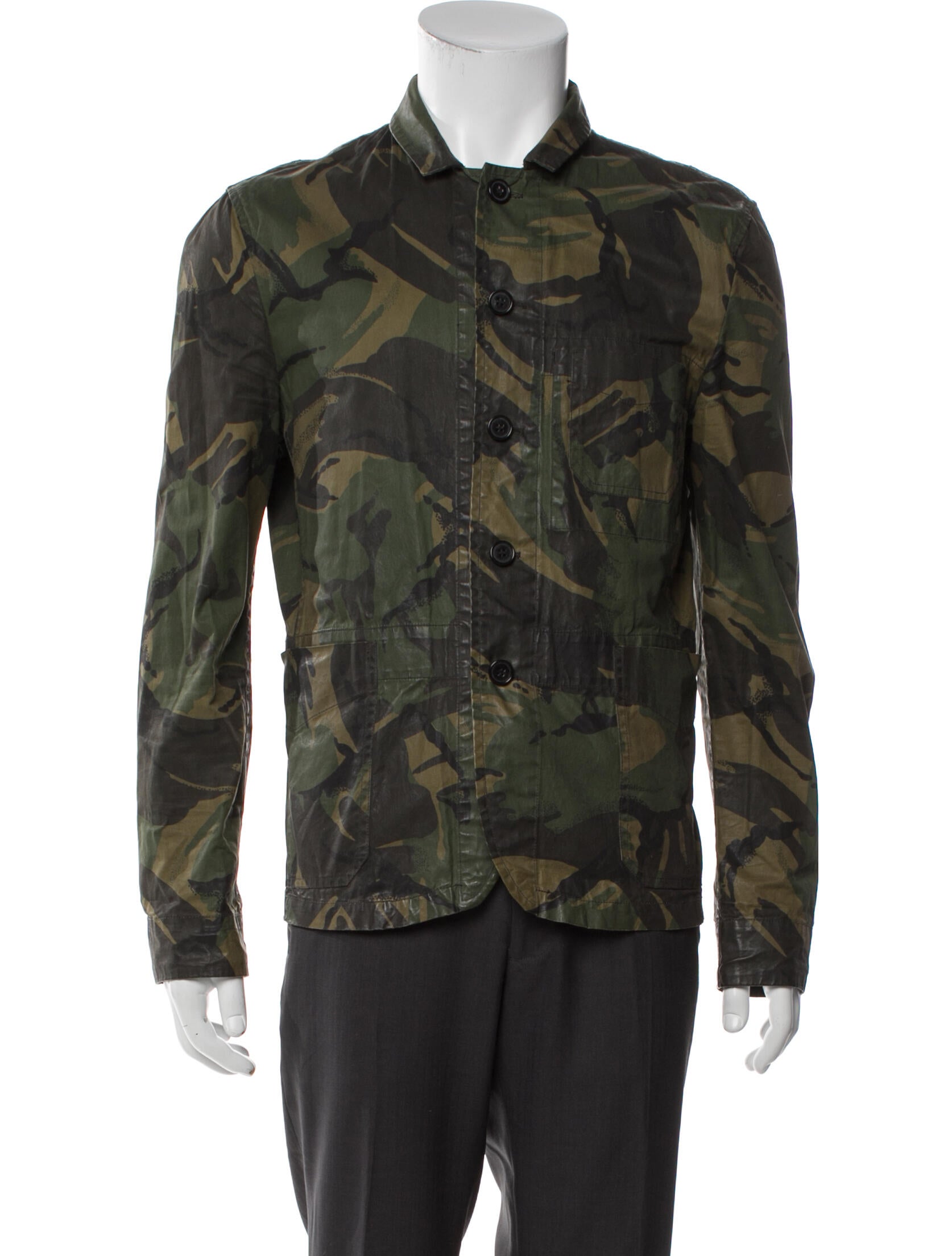AllSaints Camouflage Print Utility Jacket