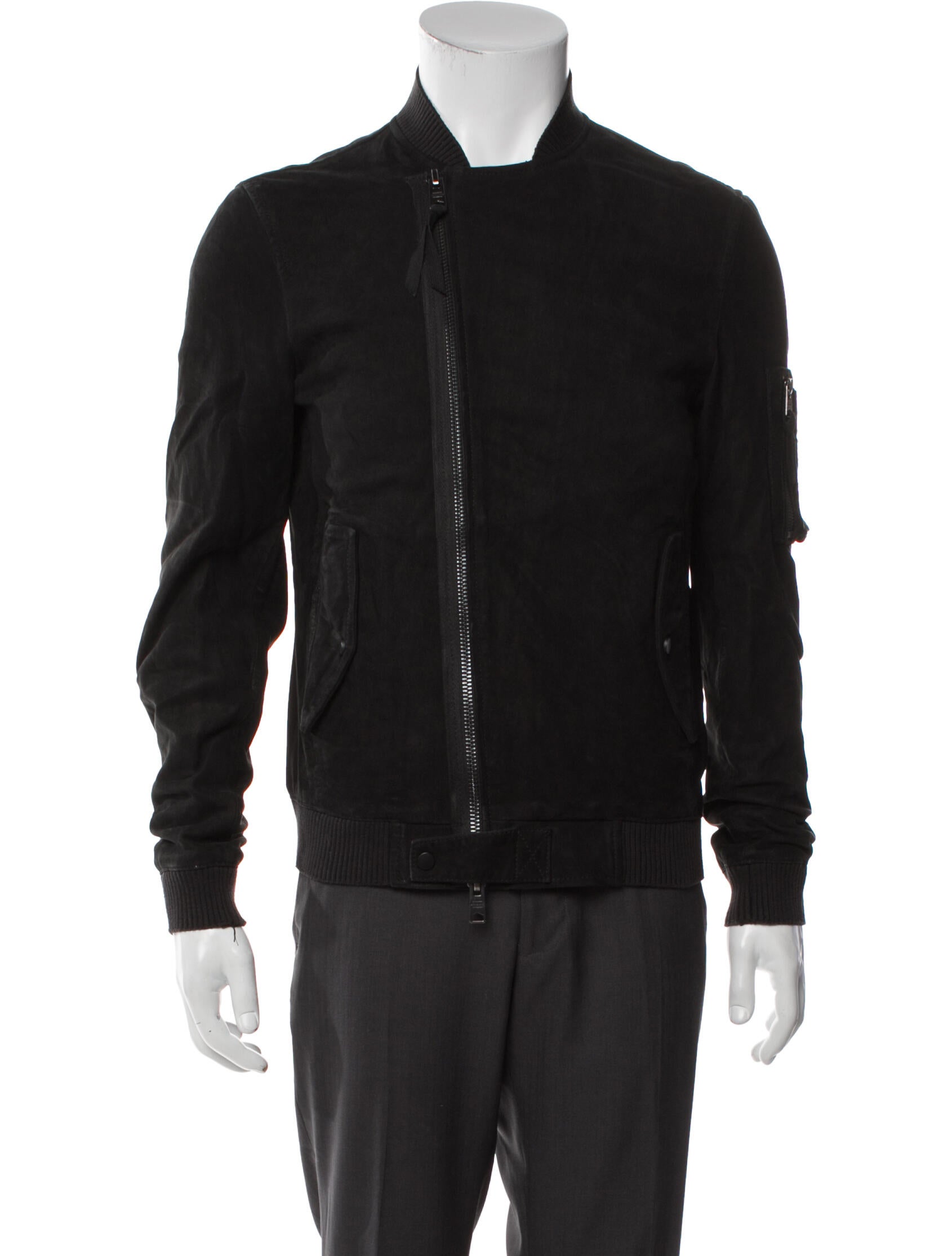 AllSaints Leather Bomber Jacket